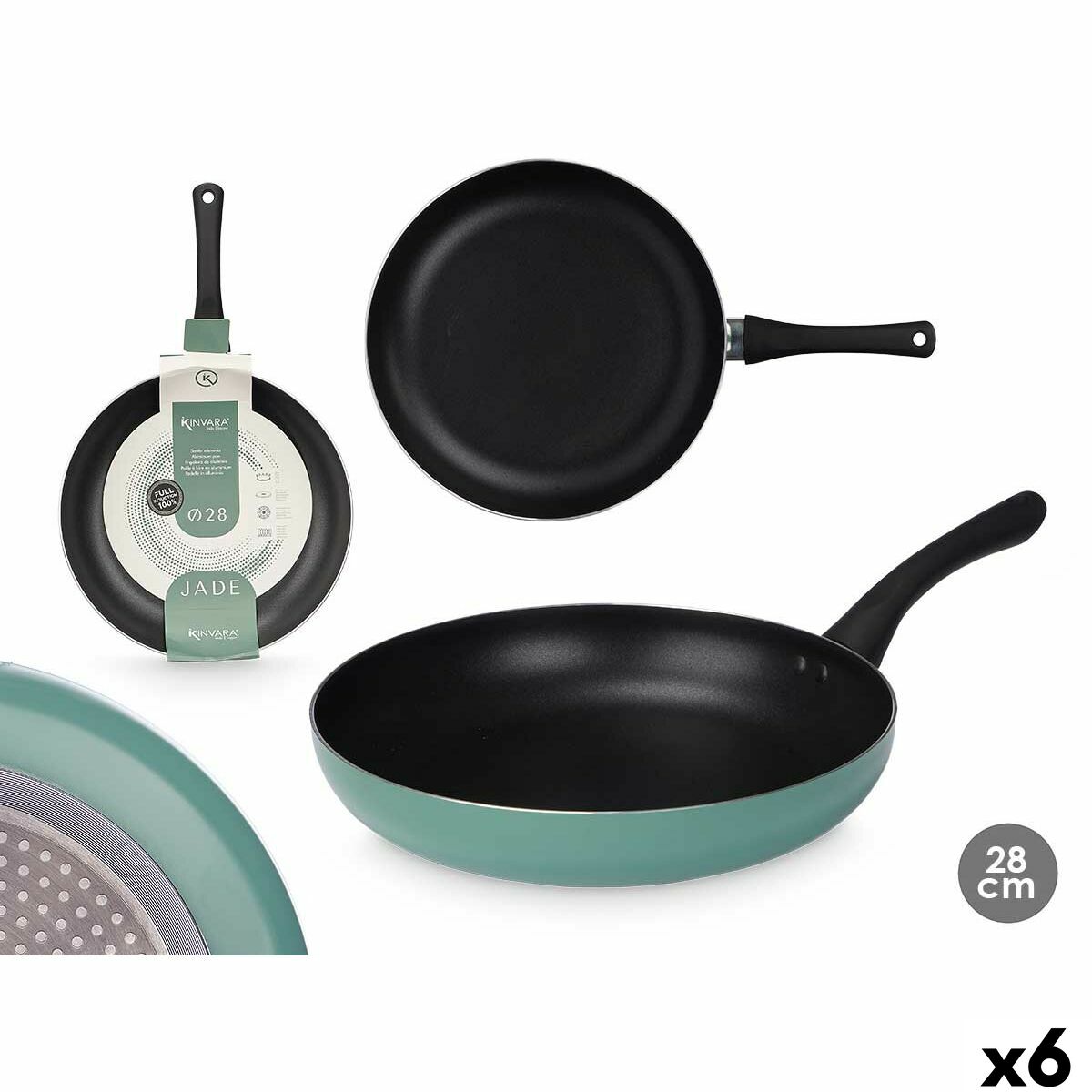 Sartén Kinvara Plateado Aluminio (6 Unidades)