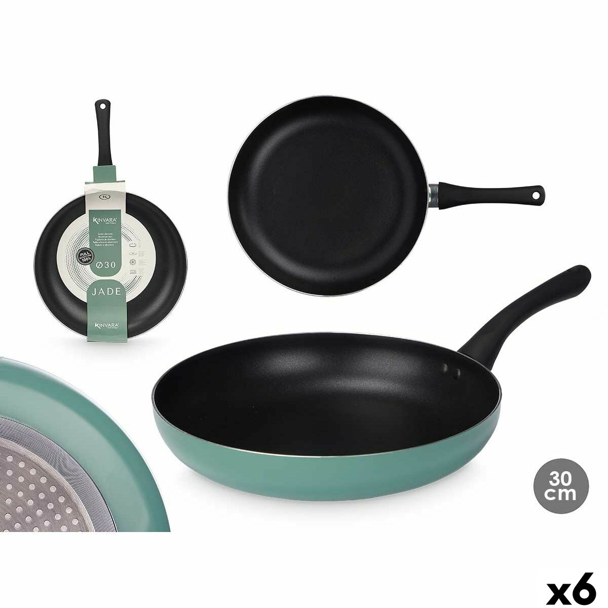 Sartén Kinvara Plateado Aluminio (6 Unidades)