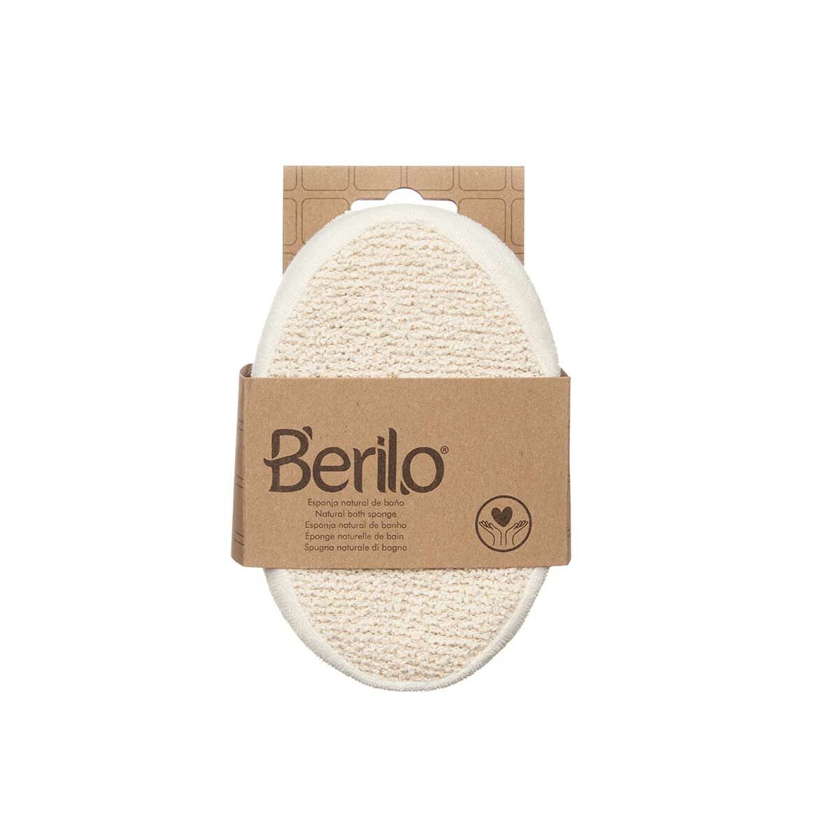 Esponja Corporal Berilo Blanco Beige 15 x 5 x 10 cm (12 Unidades)