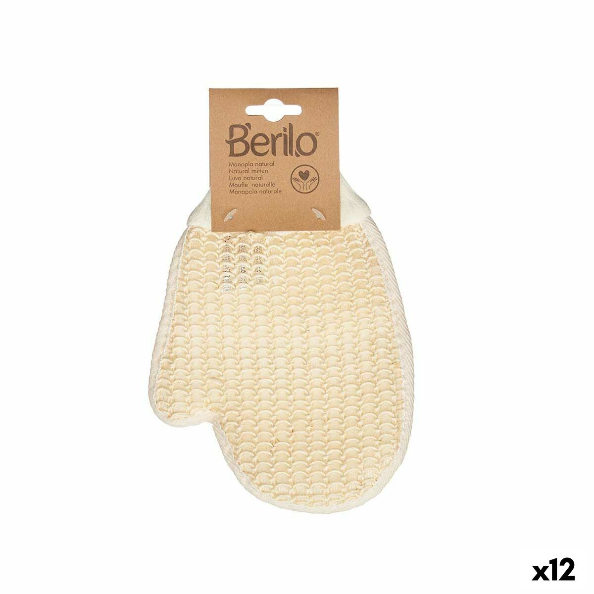 Manopla Exfoliante Berilo Blanco Beige (12 Unidades)