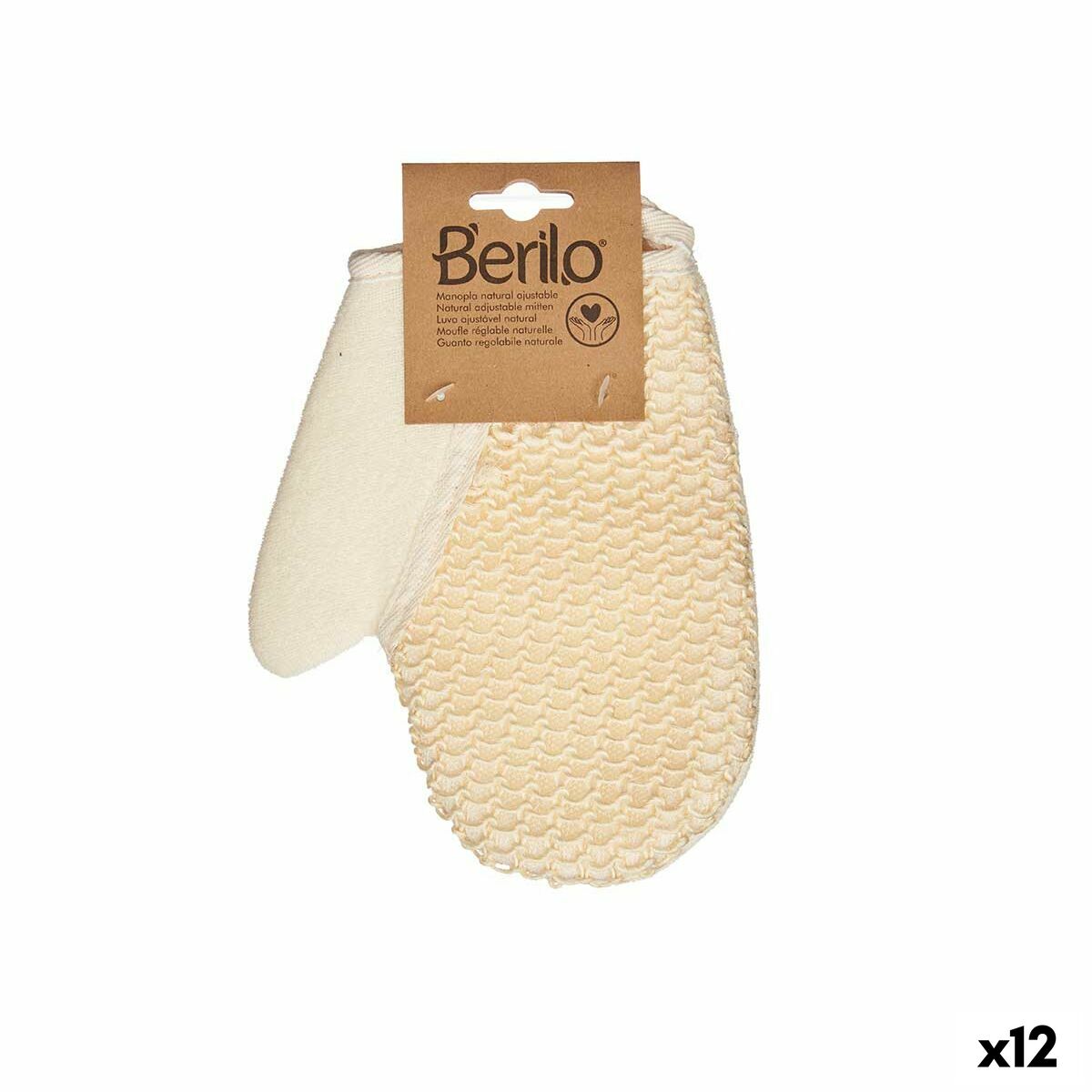 Manopla Exfoliante Berilo Blanco Beige (12 Unidades)