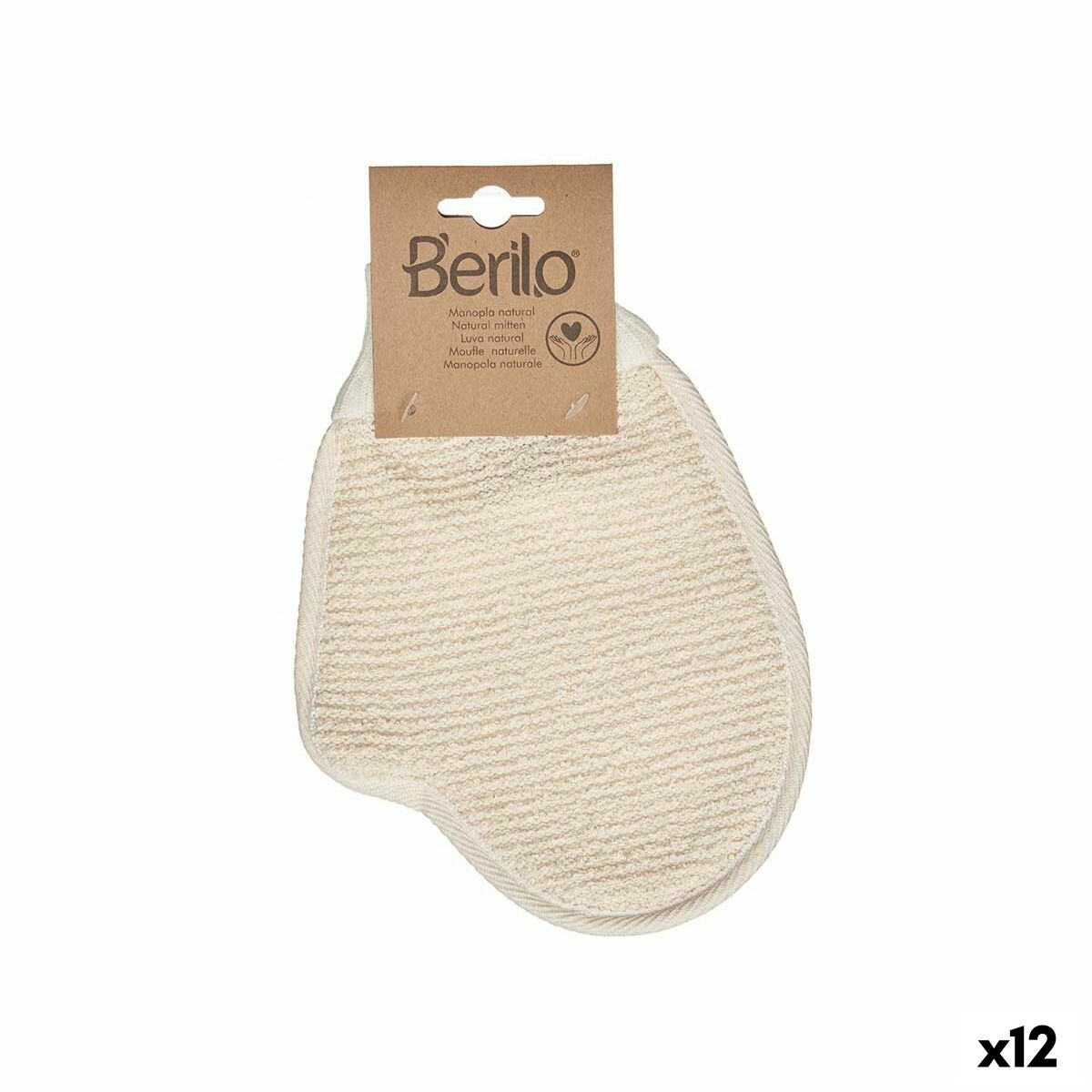 Manopla Exfoliante Berilo Blanco Beige (12 Unidades)