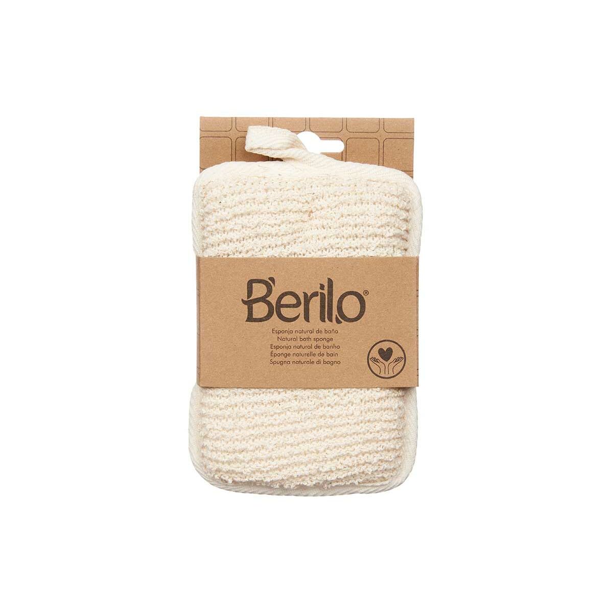 Esponja Corporal Berilo Blanco Beige 11 x 16,5 x 2 cm (12 Unidades)