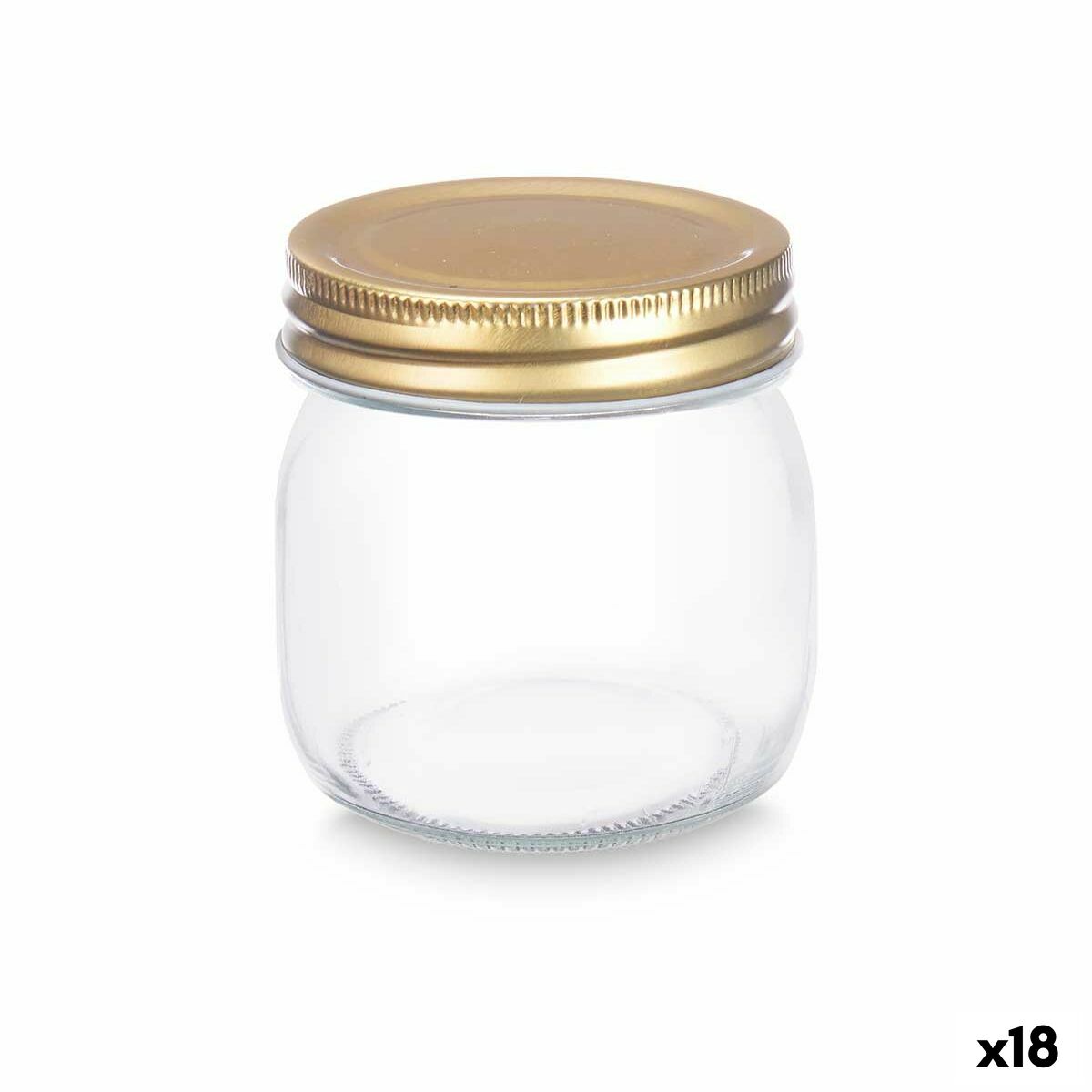 Tarro Vivalto Transparente Dorado 180 ml (18 Unidades)