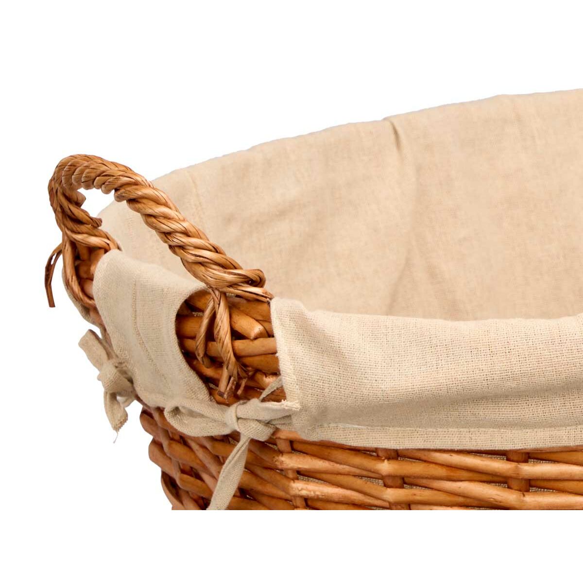 Cesto Kipit Natural Poliéster Mimbre Tela 50 % algodón (6 Unidades)