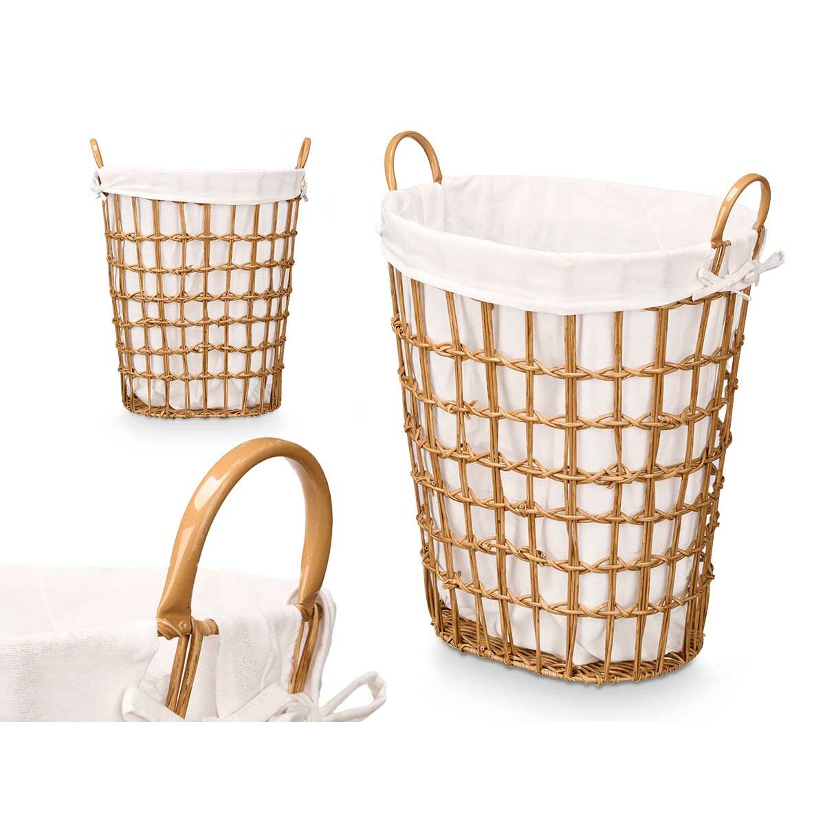 Cesto Kipit Natural Poliéster Tela Polipropileno Hierro Plástico 50 % algodón (6 Unidades)