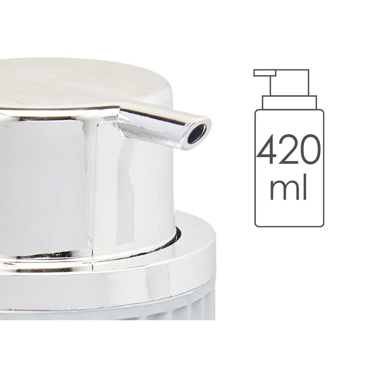 Dispensador de Jabón Berilo Gris Plástico 450 ml 7 x 14,5 x 8,5 cm (16 Unidades)