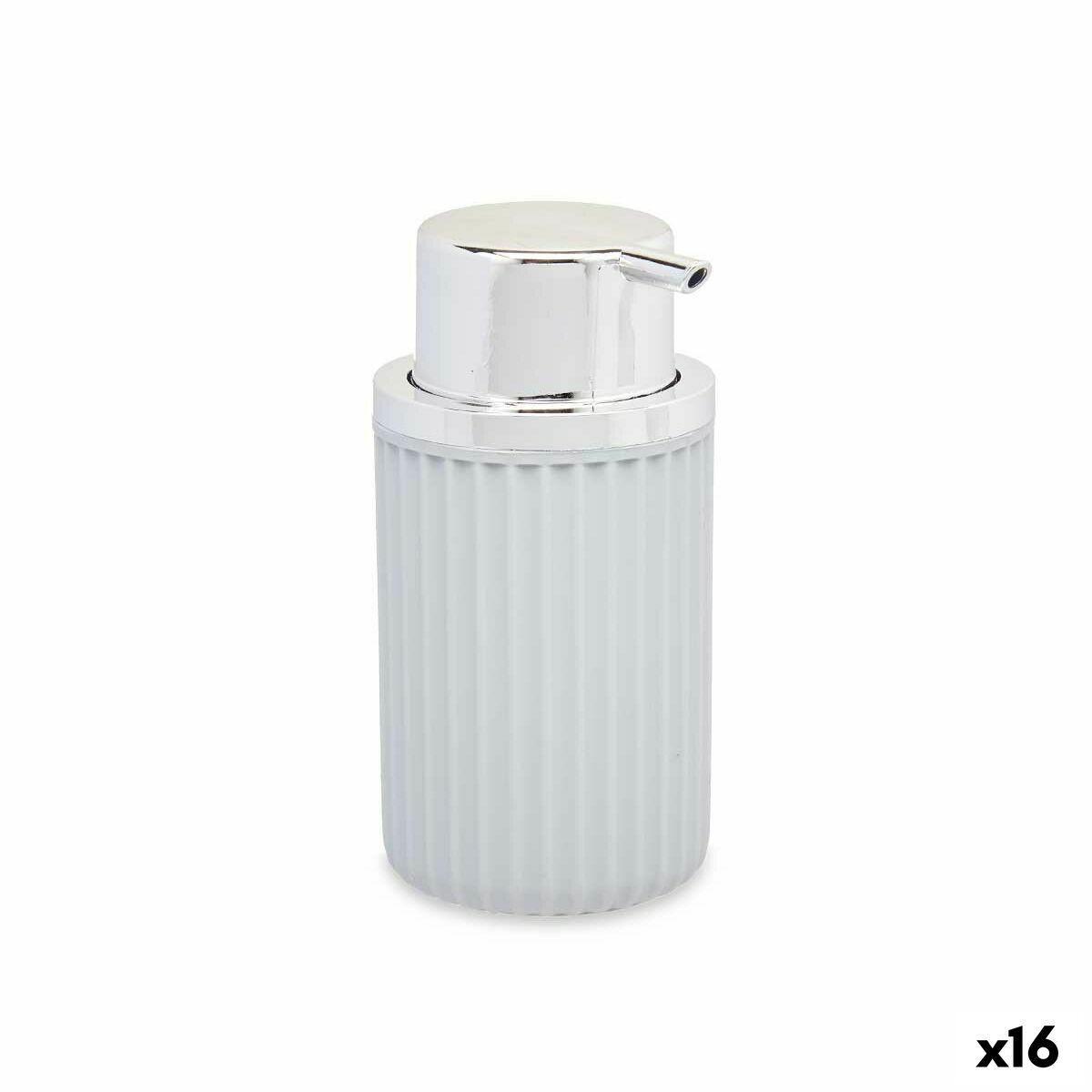 Dispensador de Jabón Berilo Gris Plástico 450 ml 7 x 14,5 x 8,5 cm (16 Unidades)