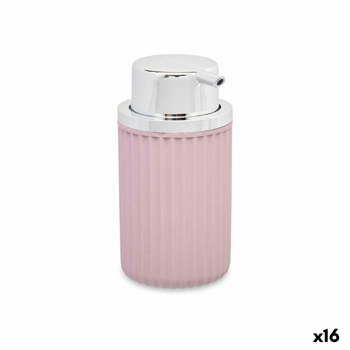 Dispensador de Jabón Berilo Rosa Plástico 420 ml 7 x 14,5 x 8,5 cm (16 Unidades)