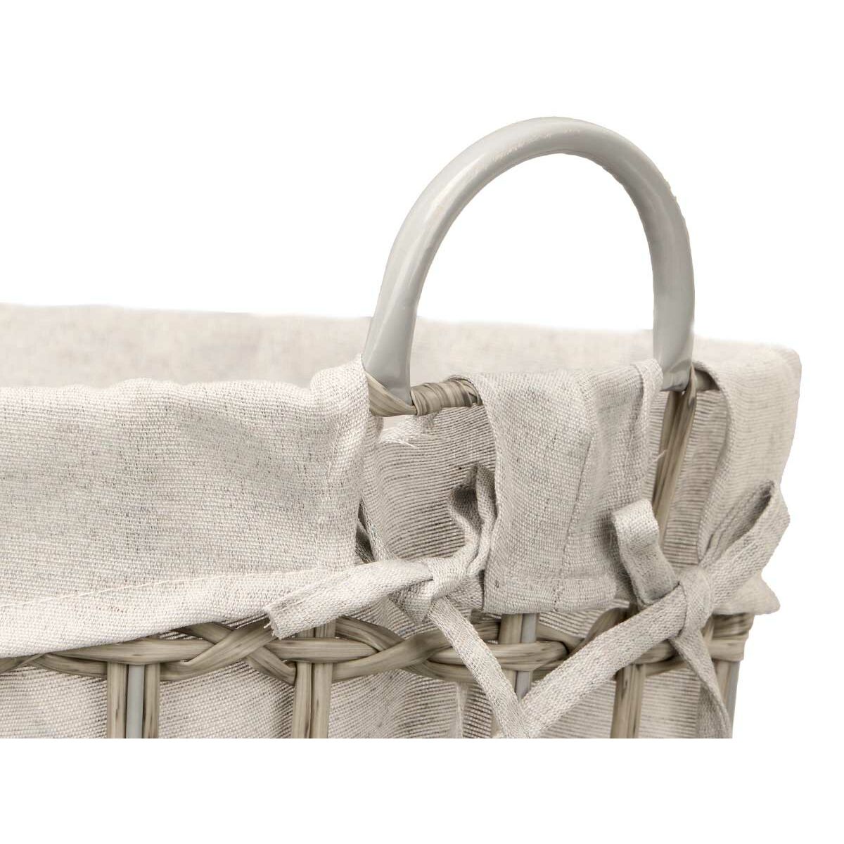 Cesto Kipit Gris Poliéster Tela Polipropileno Hierro Plástico 50 % algodón (6 Unidades)