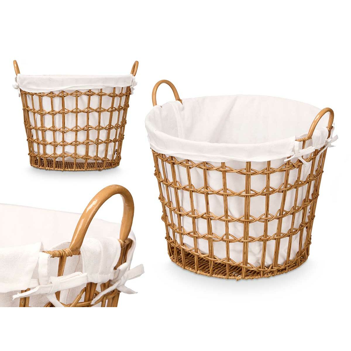 Cesto Kipit Natural Poliéster Tela Polipropileno Hierro Plástico 50 % algodón (6 Unidades)