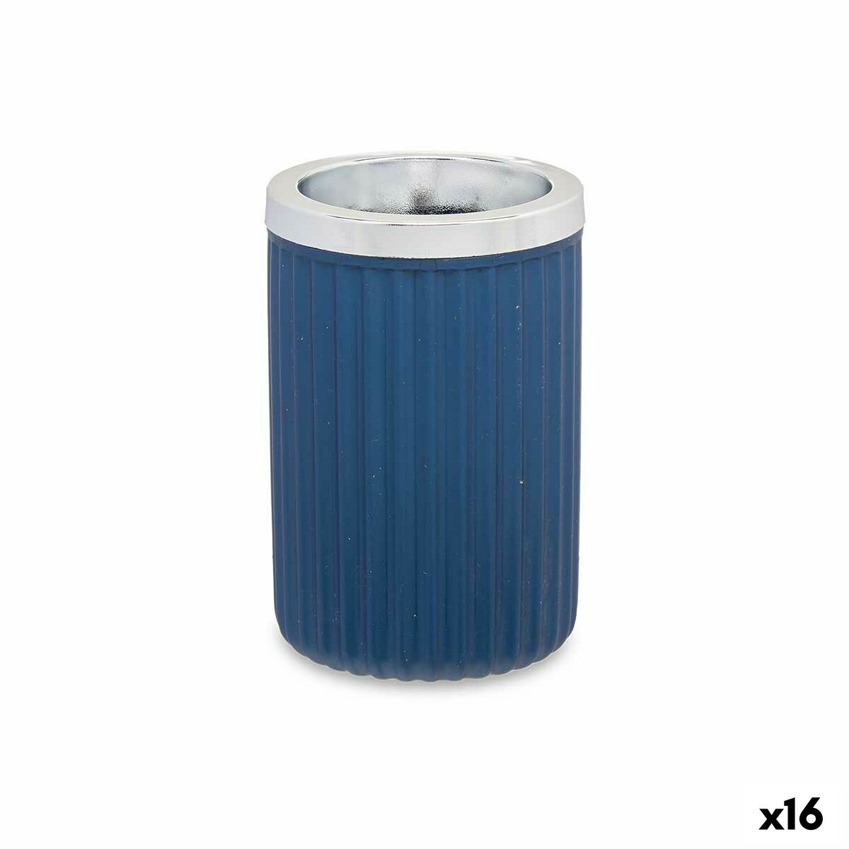 Vaso Berilo Azul Plástico 7,5 x 11,5 x 7,5 cm (16 Unidades)