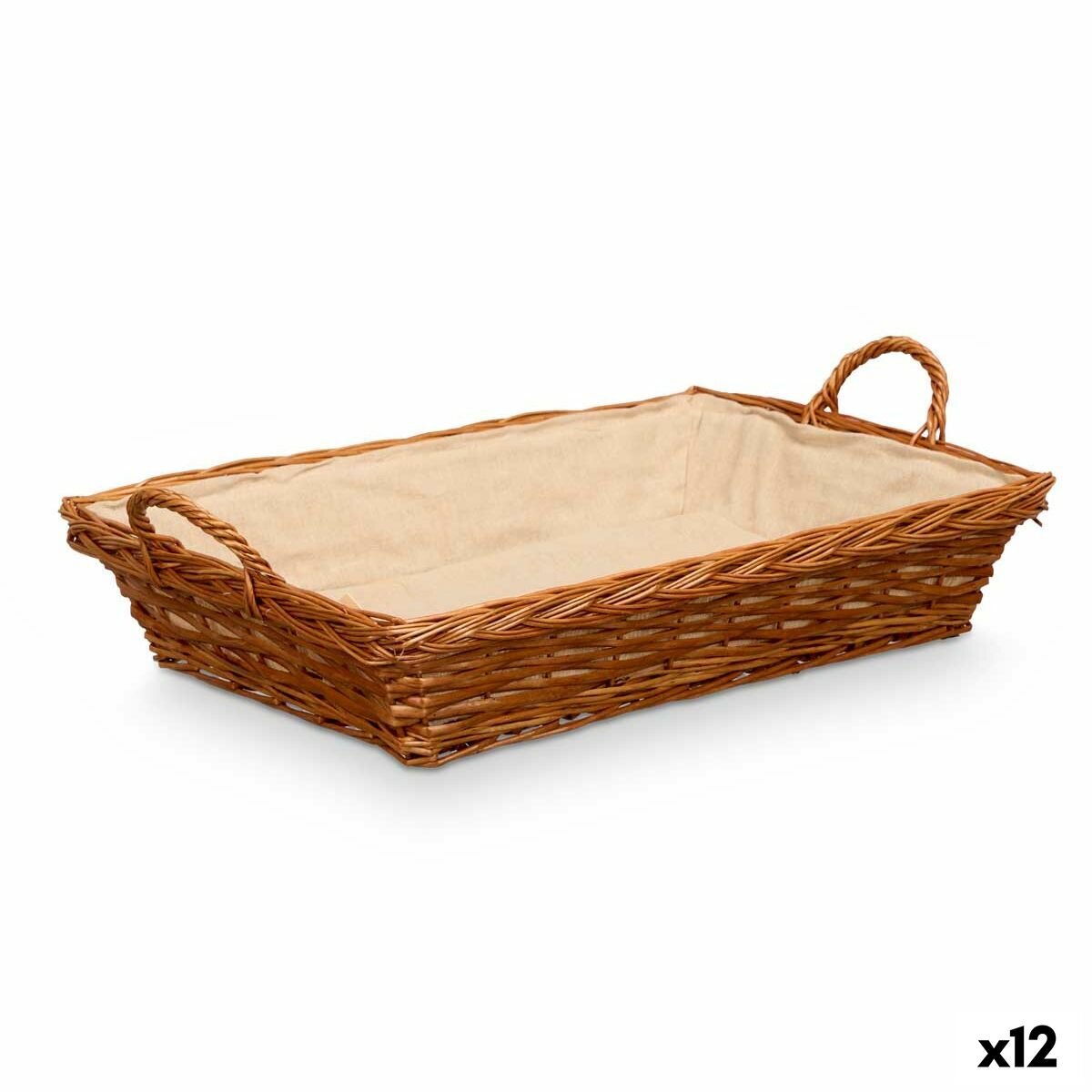 Cesta Multiusos Kipit Poliéster Mimbre Tela 50 % algodón 63 x 16 x 41 cm