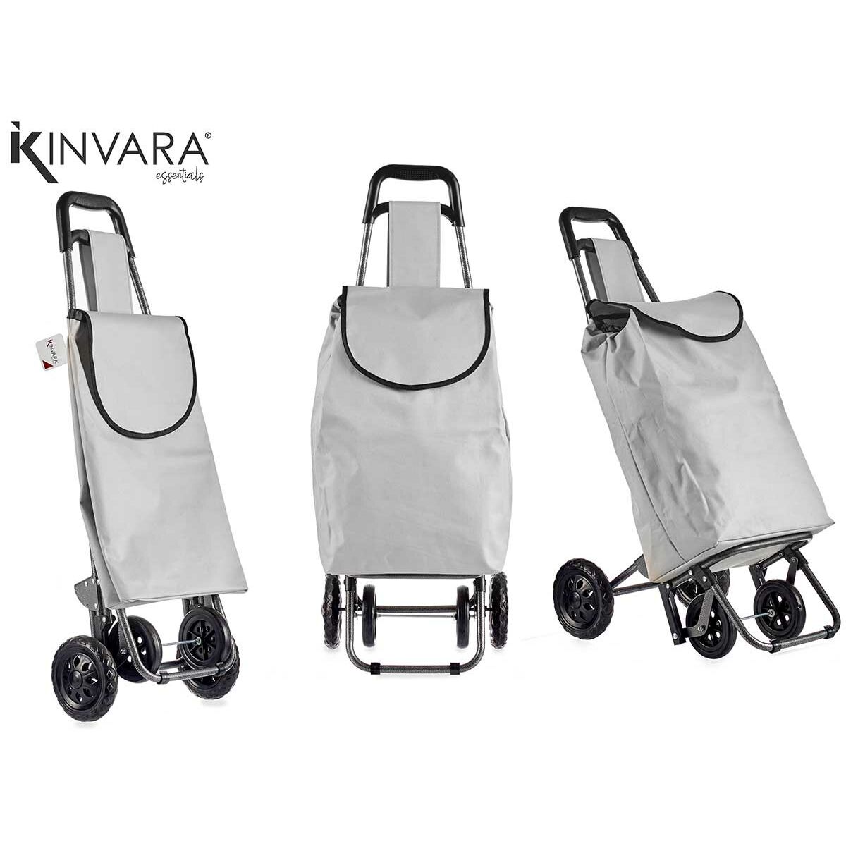 Carro de Compra Kinvara Negro Gris 30 L 22 x 98 x 38 cm (6 Unidades)