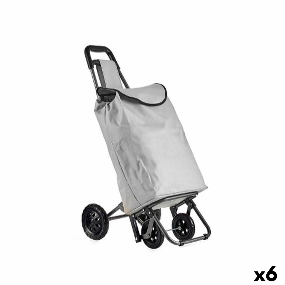 Carro de Compra Kinvara Negro Gris 30 L 22 x 98 x 38 cm (6 Unidades)