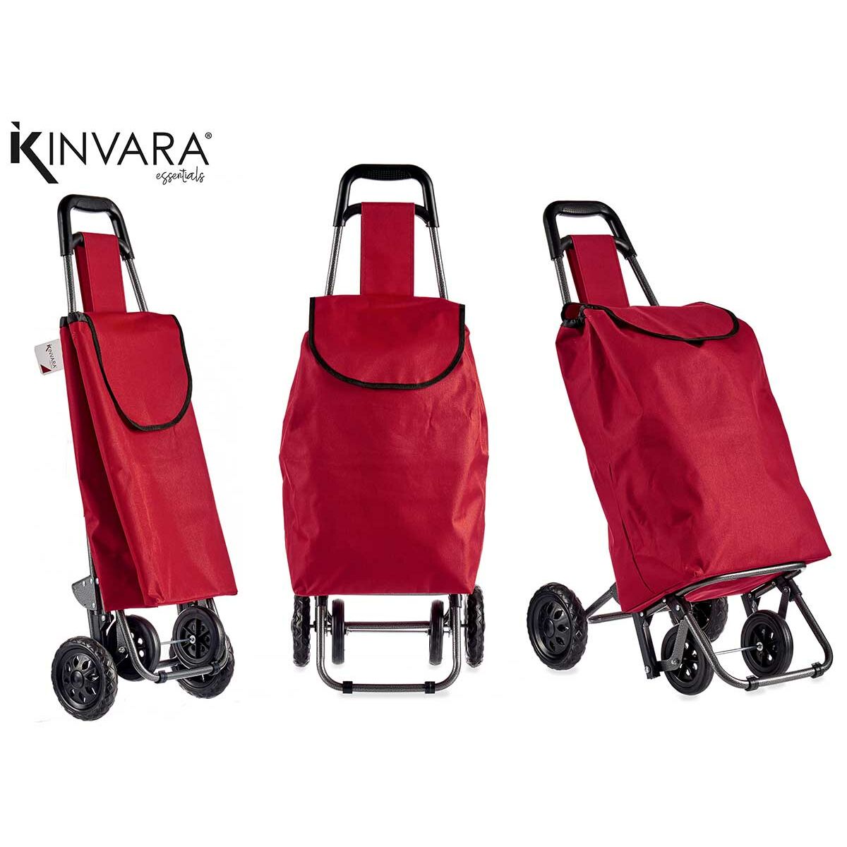 Carro de Compra Kinvara Negro Rojo 22 x 98 x 38 cm (6 Unidades)