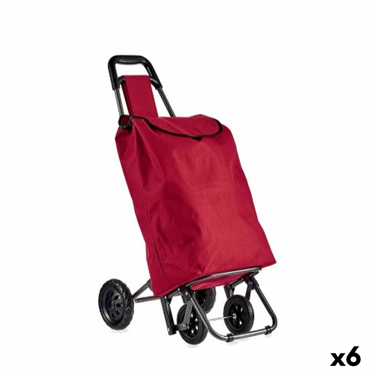 Carro de Compra Kinvara Negro Rojo 22 x 98 x 38 cm (6 Unidades)