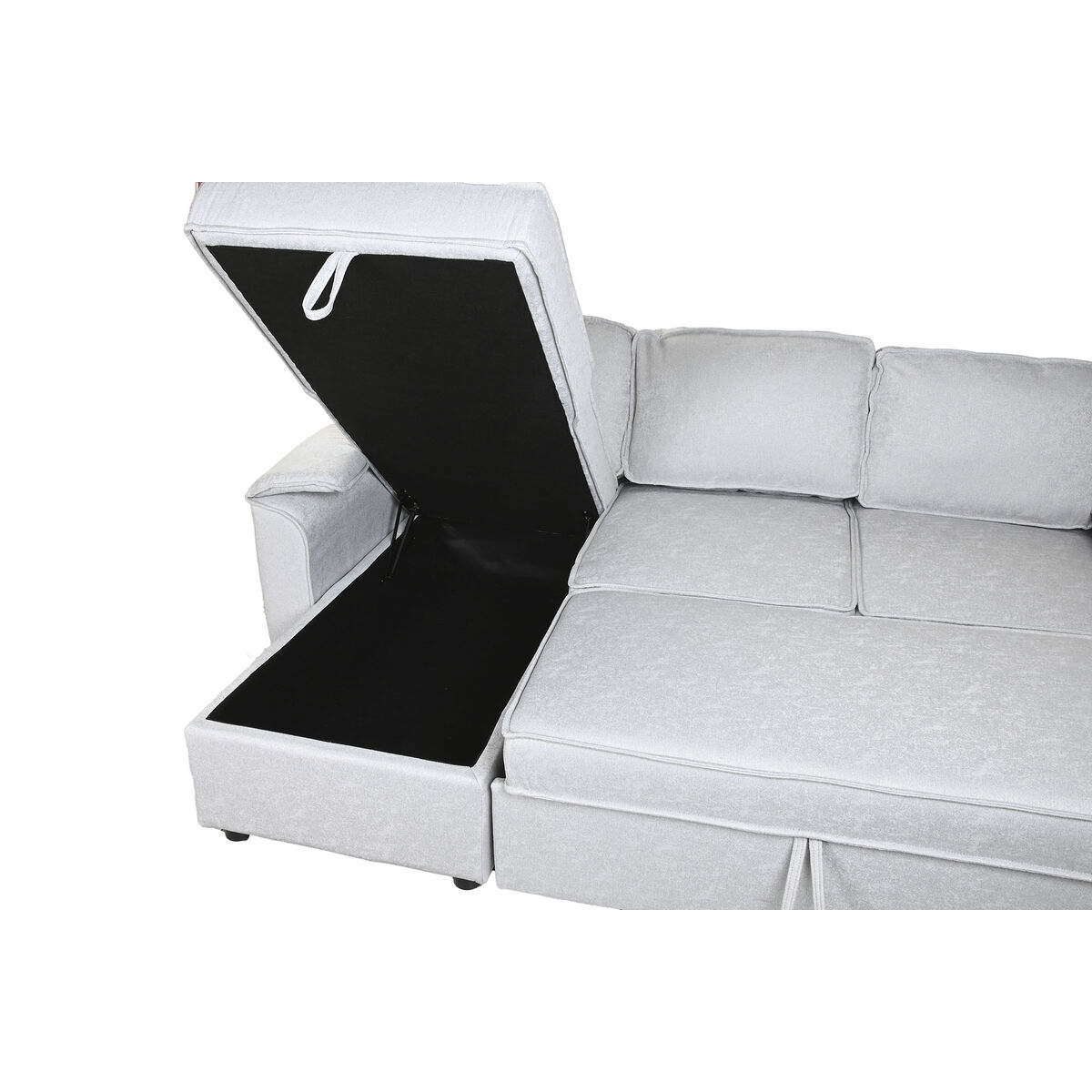 Sofá Cama Home ESPRIT Gris claro Moderno 220 x 153 x 88 cm