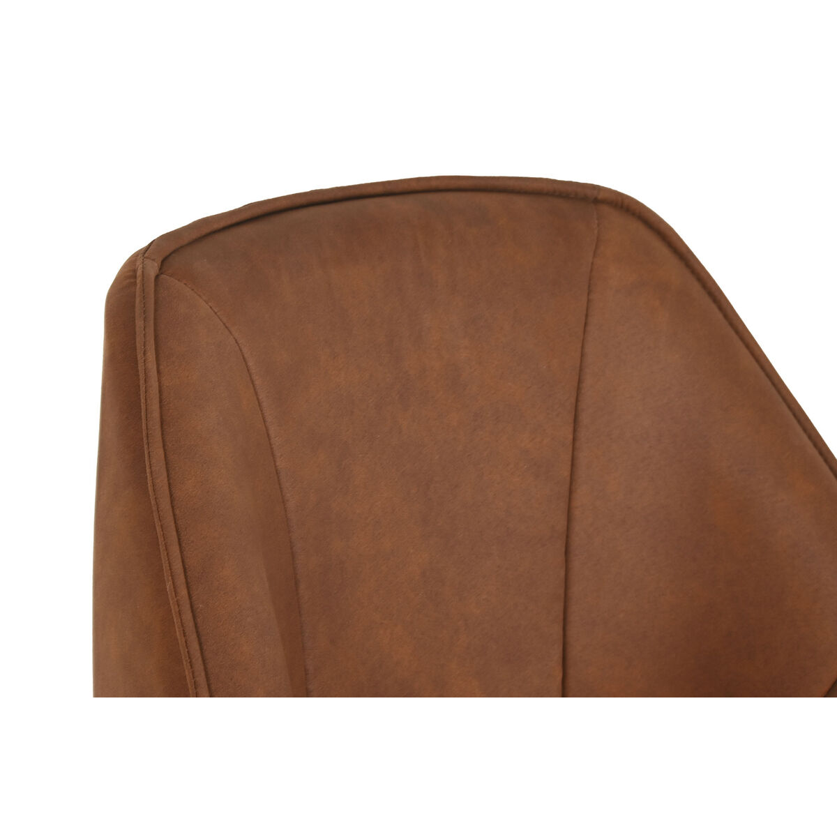 Silla de Comedor Home ESPRIT Negro Camel Metal Microfibra 64 x 67 x 85 cm 67 x 64 x 83 cm