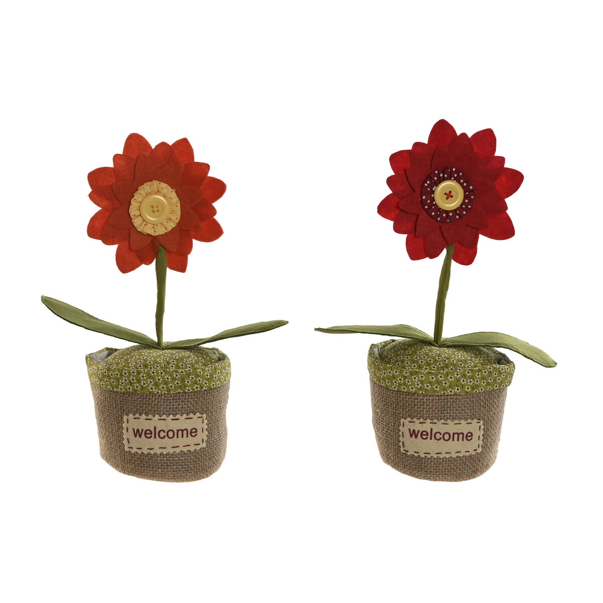 Sujetador de puerta Home ESPRIT Poliéster Yute 14 x 14 x 33 cm (2 Unidades)