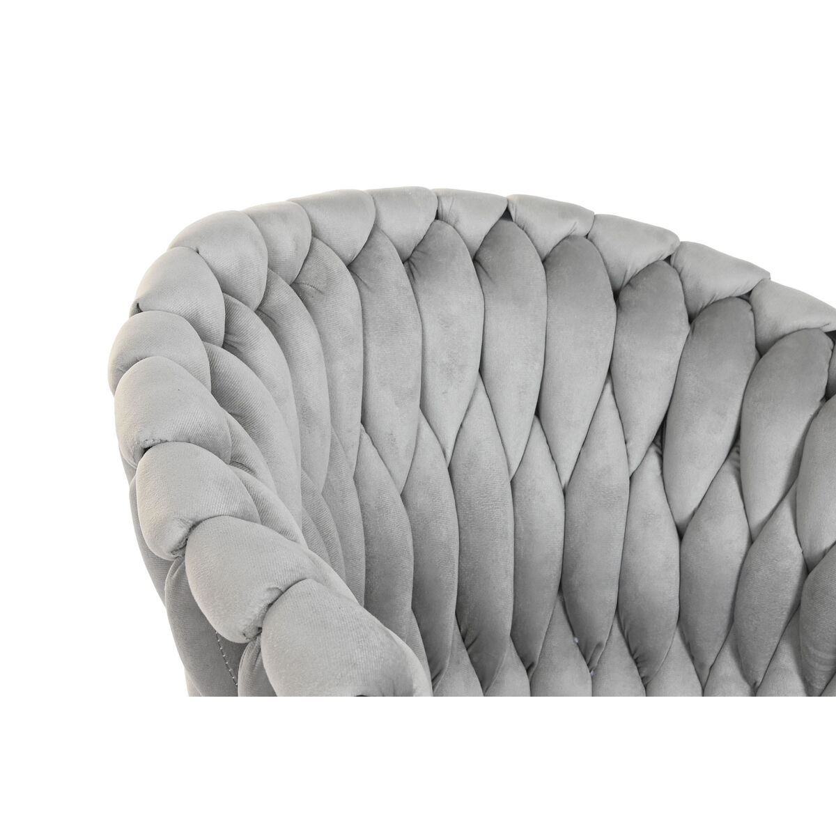 Silla de Comedor Home ESPRIT Negro Gris Poliéster Metal 60 x 66 x 84 cm 66 x 60 x 84 cm