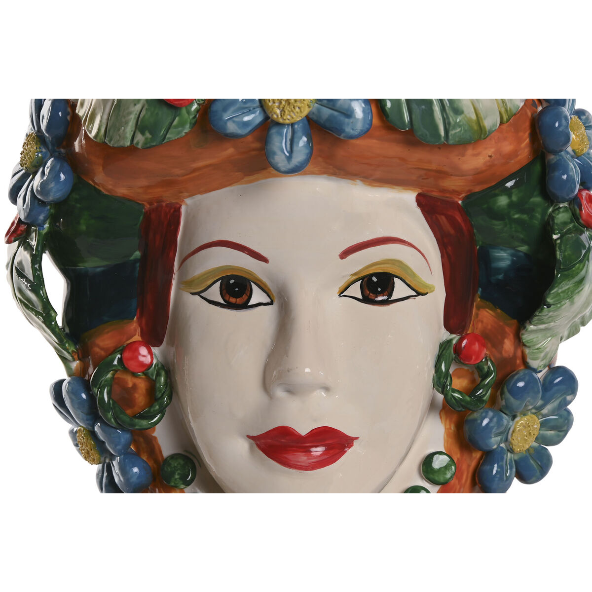 Macetero Home ESPRIT Verde Multicolor Porcelana 20 x 20 x 32 cm (2 Unidades)