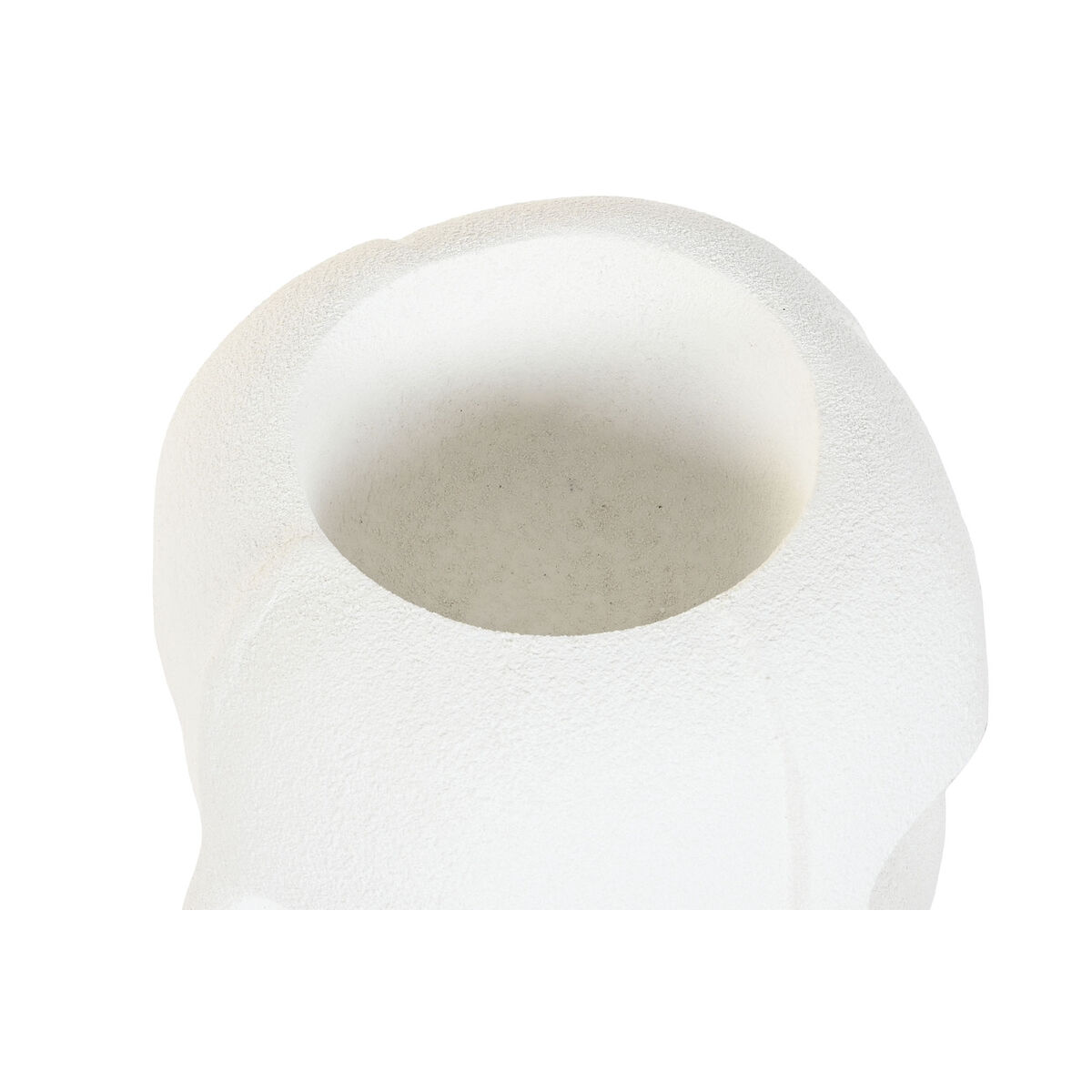 Macetero Home ESPRIT Blanco Magnesio Moderno Cara 49 x 49 x 50 cm