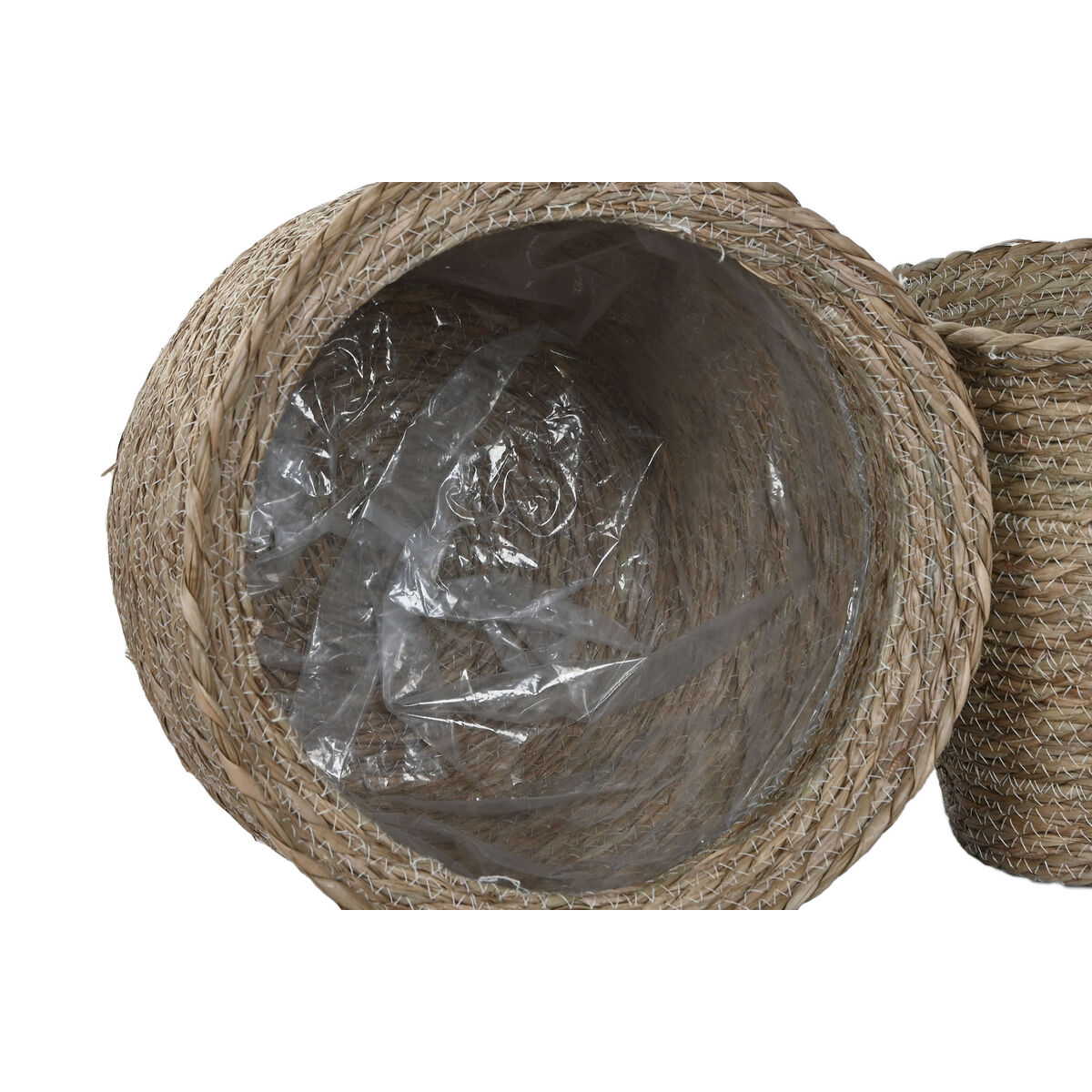 Macetero Home ESPRIT Marrón Fibra Urbano 70 x 70 x 58 cm (7 Unidades)