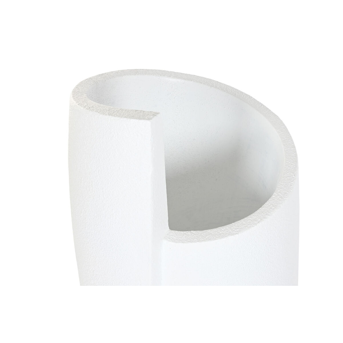 Macetero Home ESPRIT Blanco Magnesio Moderno Cara 33 x 33 x 72 cm