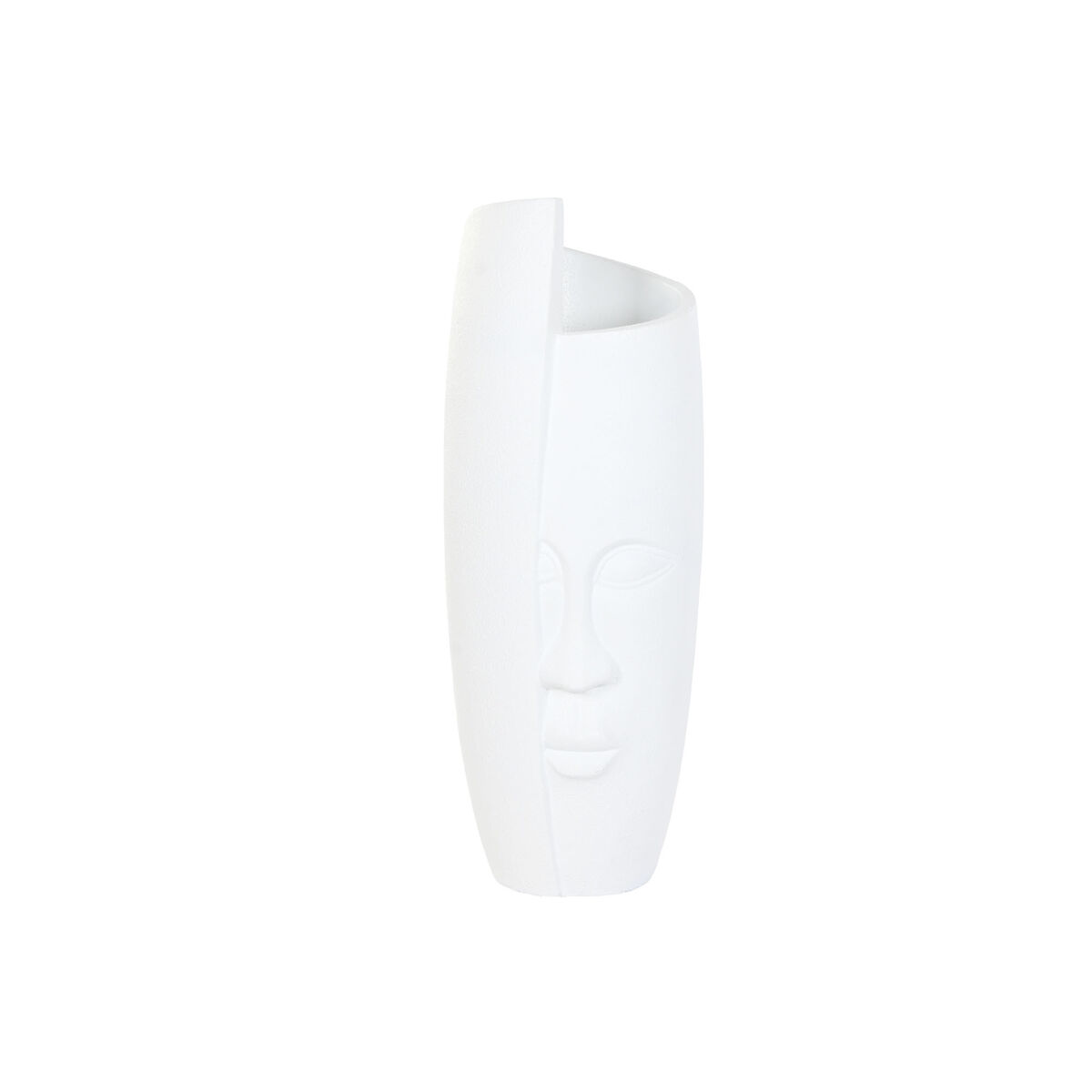 Macetero Home ESPRIT Blanco Magnesio Moderno Cara 33 x 33 x 72 cm