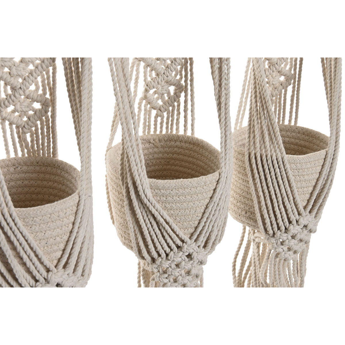 Macetero Home ESPRIT Algodón Madera Urbano 46 x 2 x 93 cm