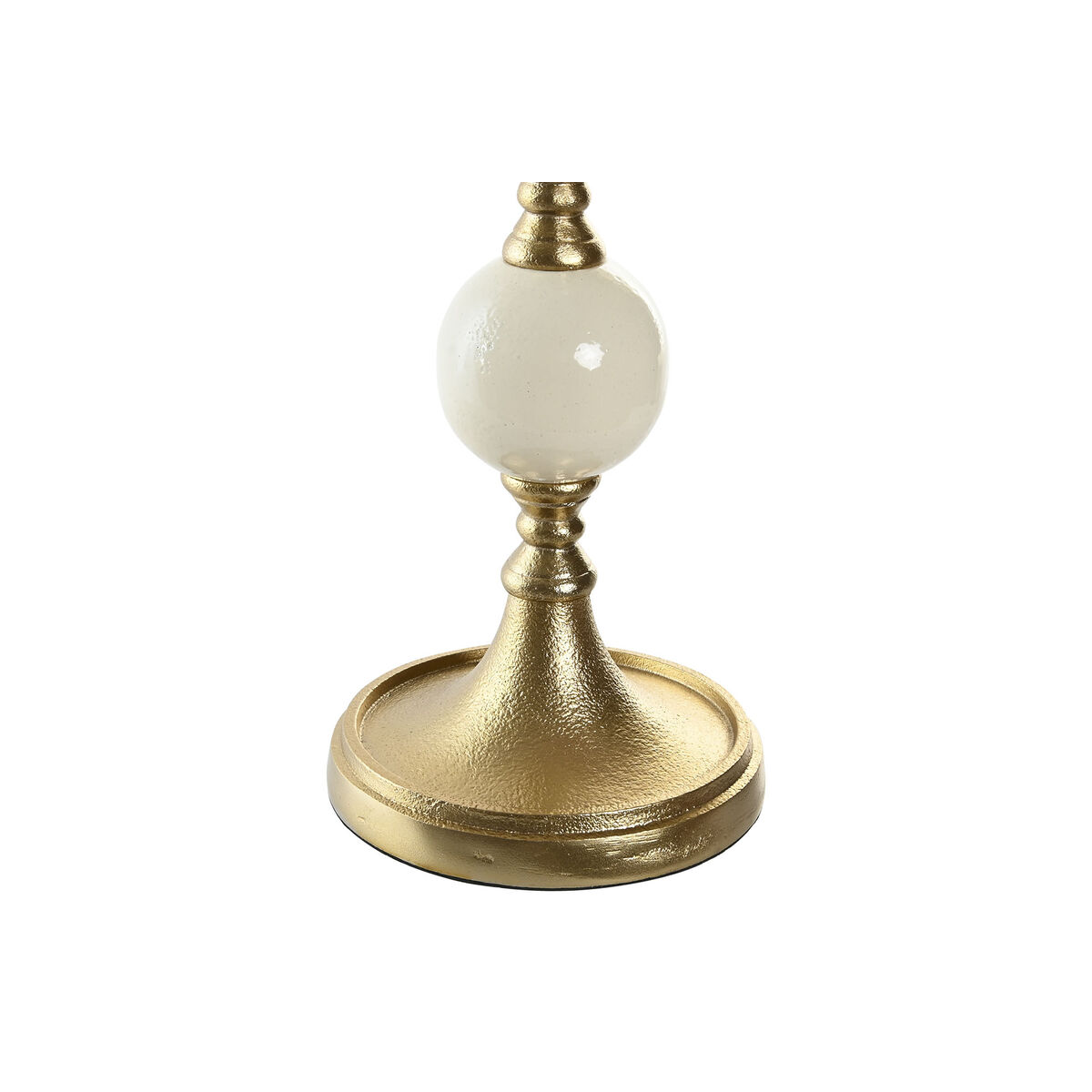 Candelabro Home ESPRIT Blanco Dorado Aluminio Moderno 15 x 15 x 43.5 cm
