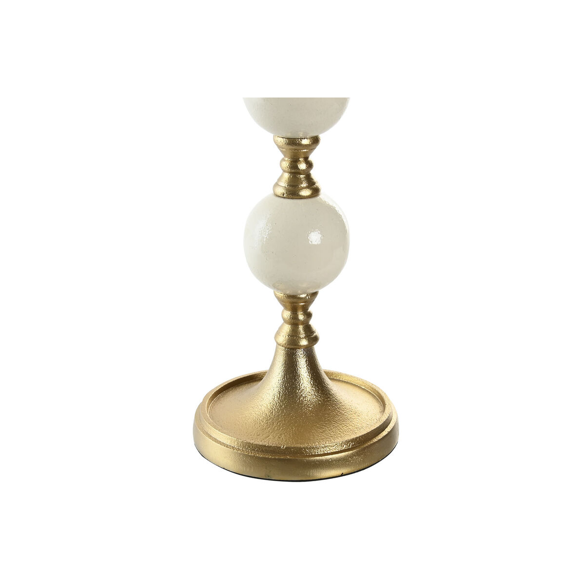 Candelabro Home ESPRIT Blanco Dorado Aluminio Moderno 15 x 15 x 33 cm
