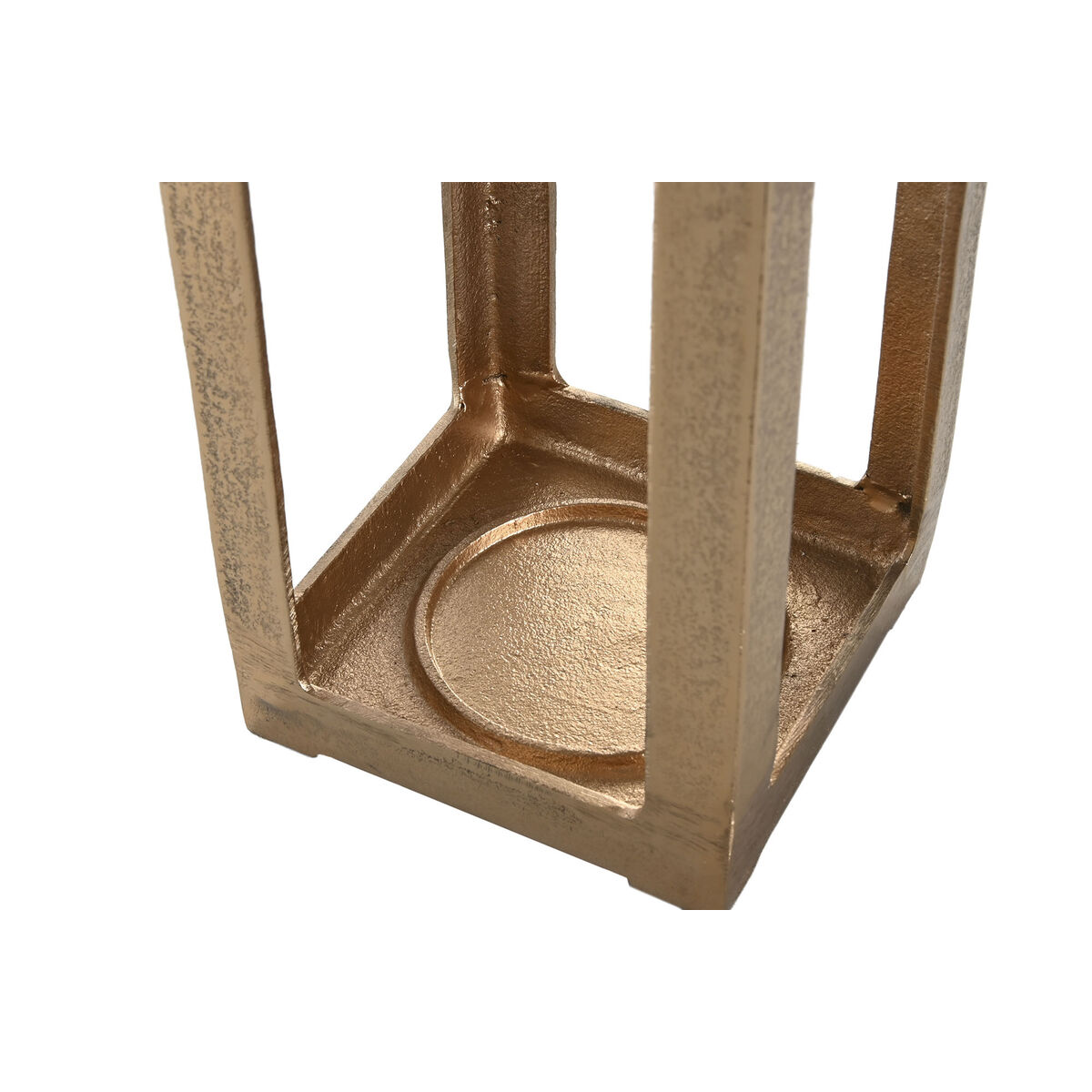 Farol Home ESPRIT Dorado Aluminio Cristal Moderno 15 x 15 x 59 cm