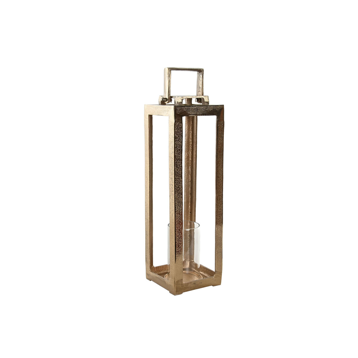 Farol Home ESPRIT Dorado Aluminio Cristal Moderno 15 x 15 x 59 cm