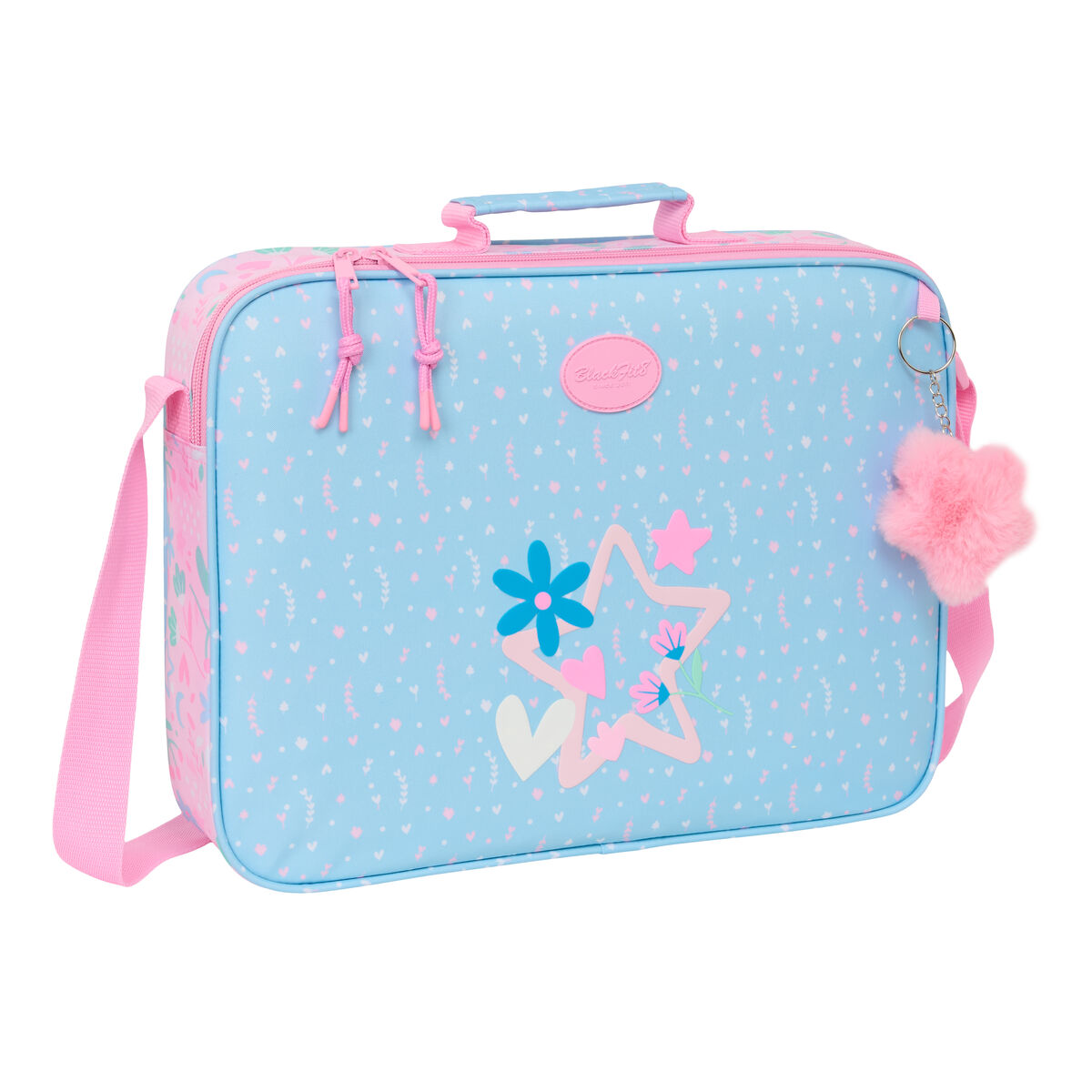 Cartera Escolar BlackFit8 Smile Rosa Azul claro 38 x 28 x 6 cm