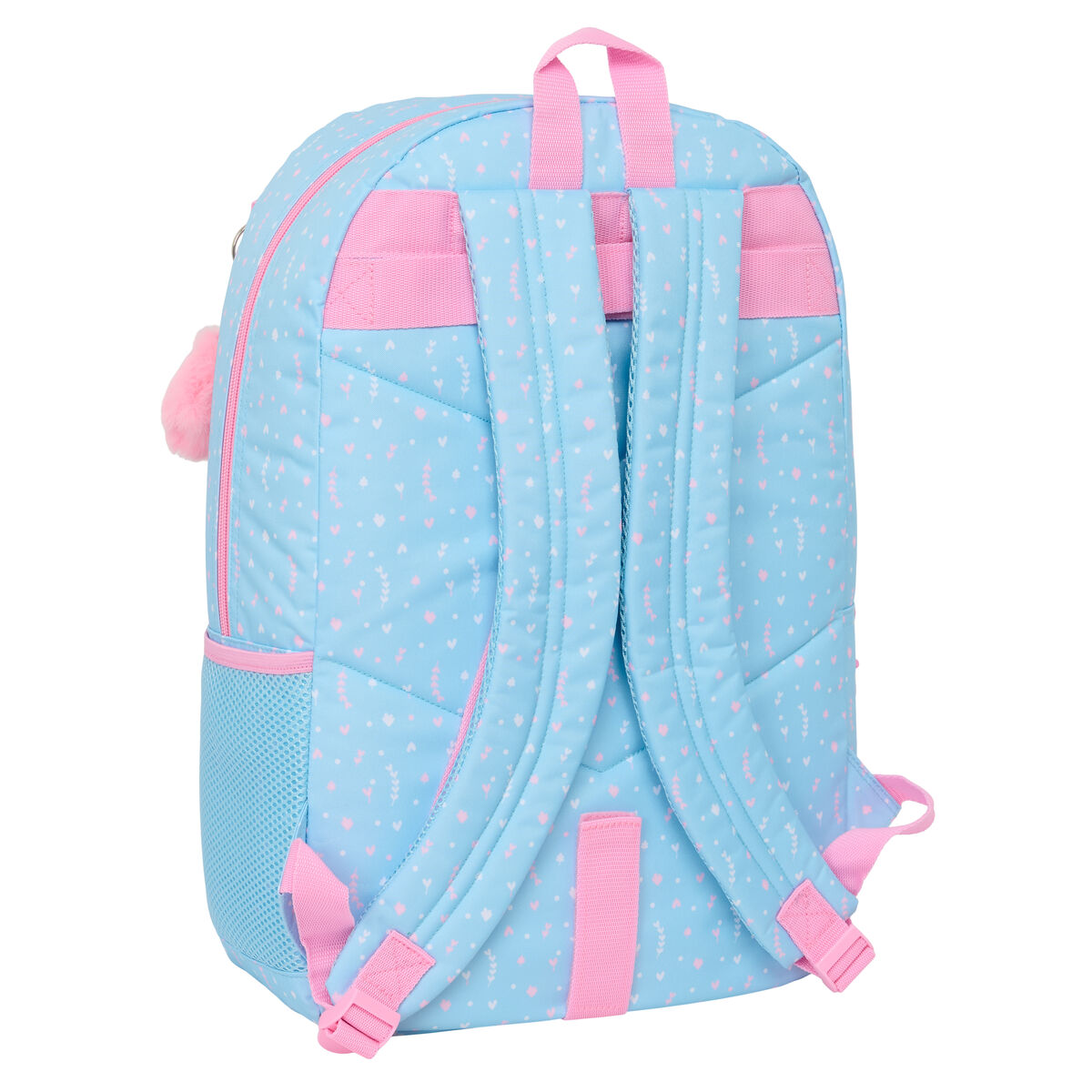 Mochila Escolar BlackFit8 Smile Azul Rosa 30 x 46 x 14 cm