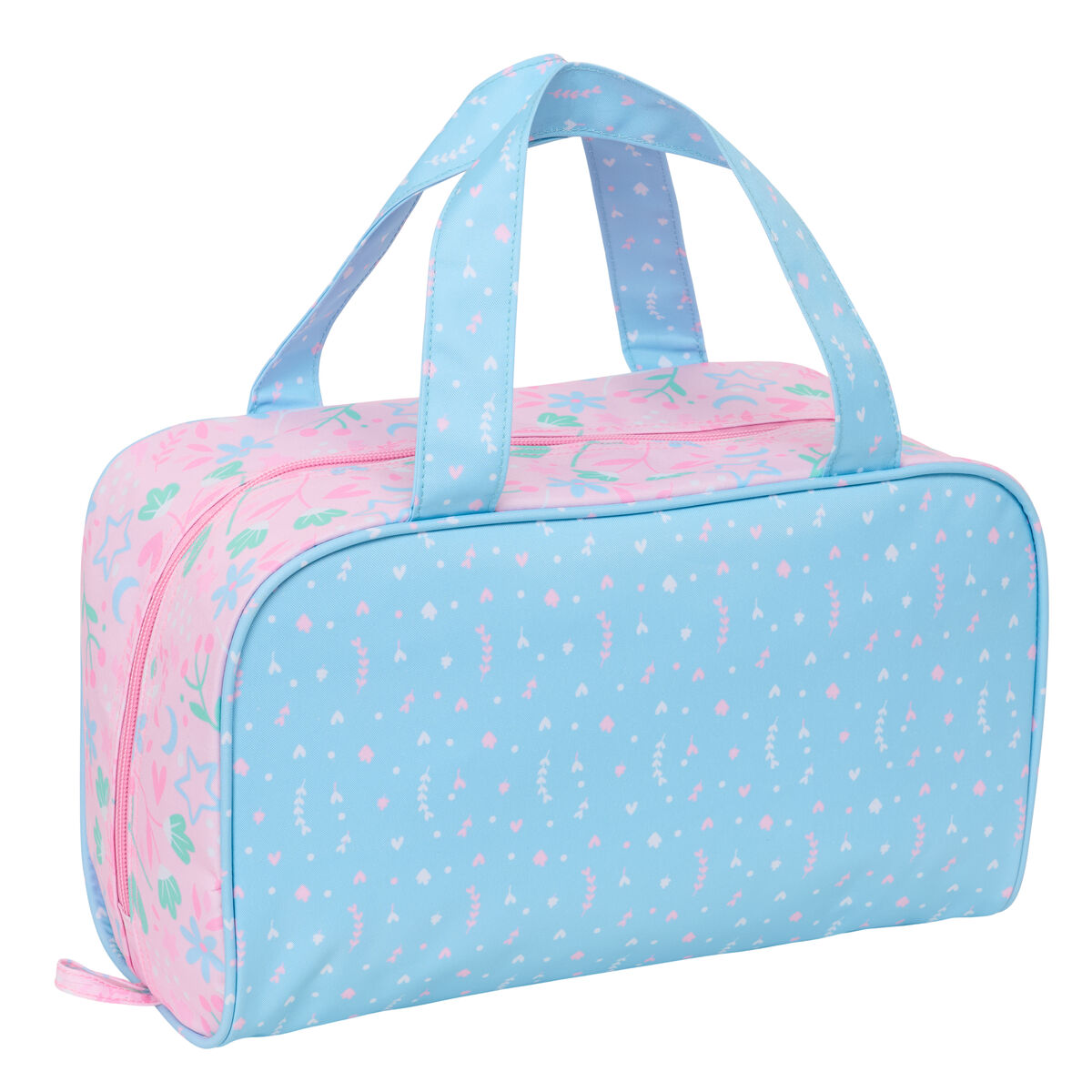 Neceser de Viaje BlackFit8 Smile Rosa Azul claro 31 x 14 x 19 cm
