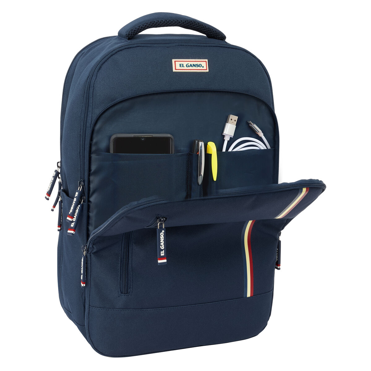 Mochila para Portátil y Tablet con Salida USB El Ganso Eclipse Azul marino