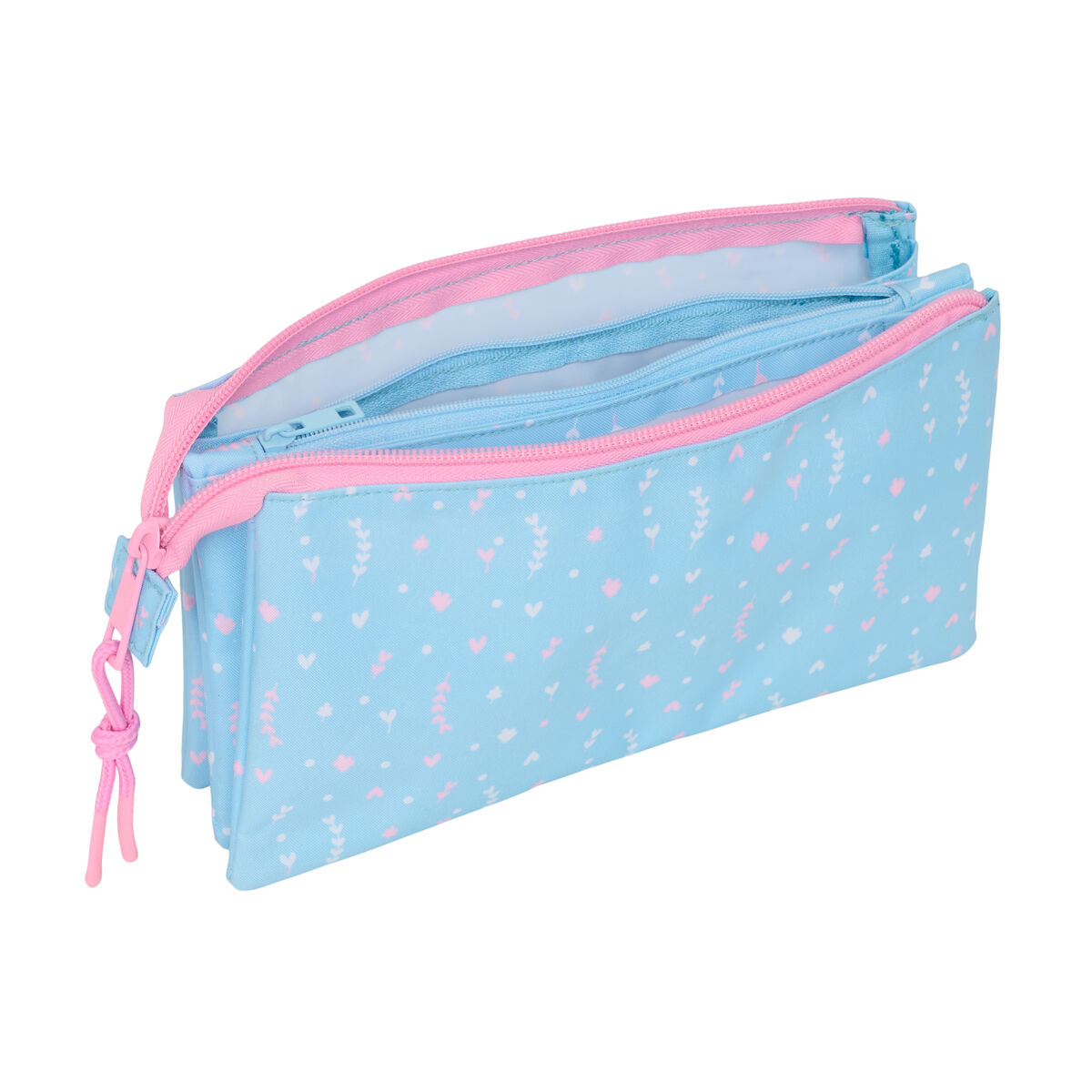 Portatodo Triple BlackFit8 Smile Rosa Azul claro 22 x 12 x 3 cm