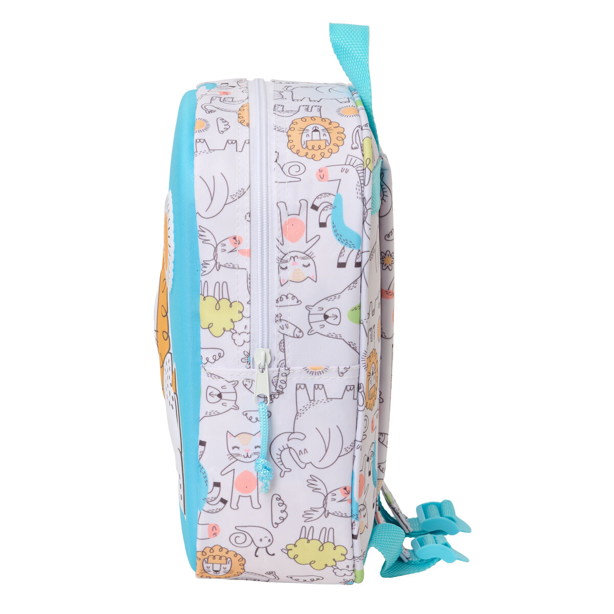 Mochila Infantil Safta Azul Blanco 22 x 27 x 10 cm 3D