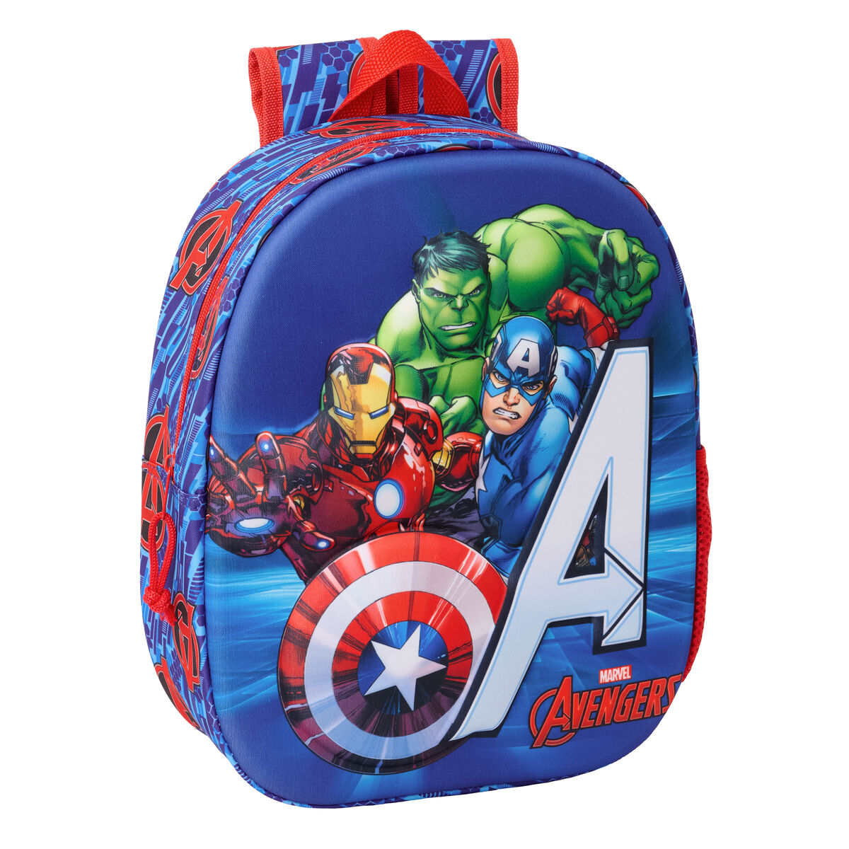 Mochila Infantil The Avengers Rojo Azul oscuro 27 x 33 x 10 cm 3D