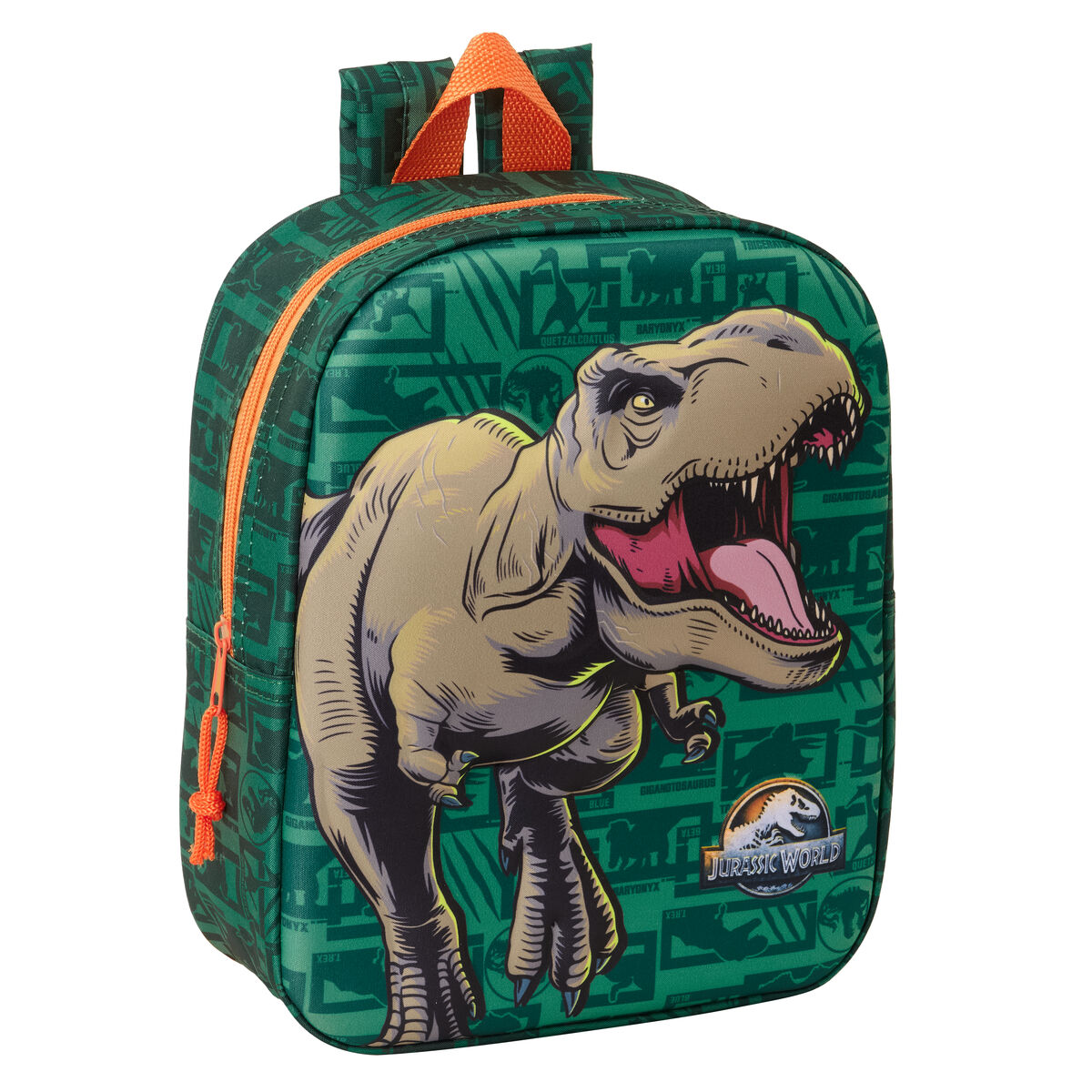 Mochila Infantil Jurassic World Verde oscuro 22 x 27 x 10 cm 3D