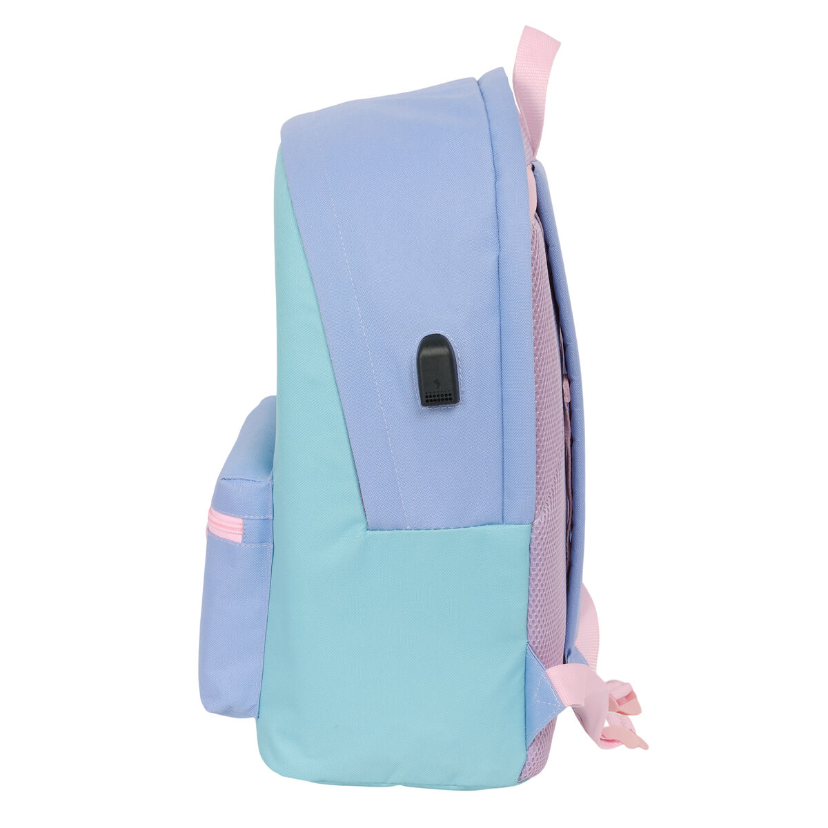 Mochila para Portátil y Tablet con Salida USB Munich Mellow Azul Rosa Celeste