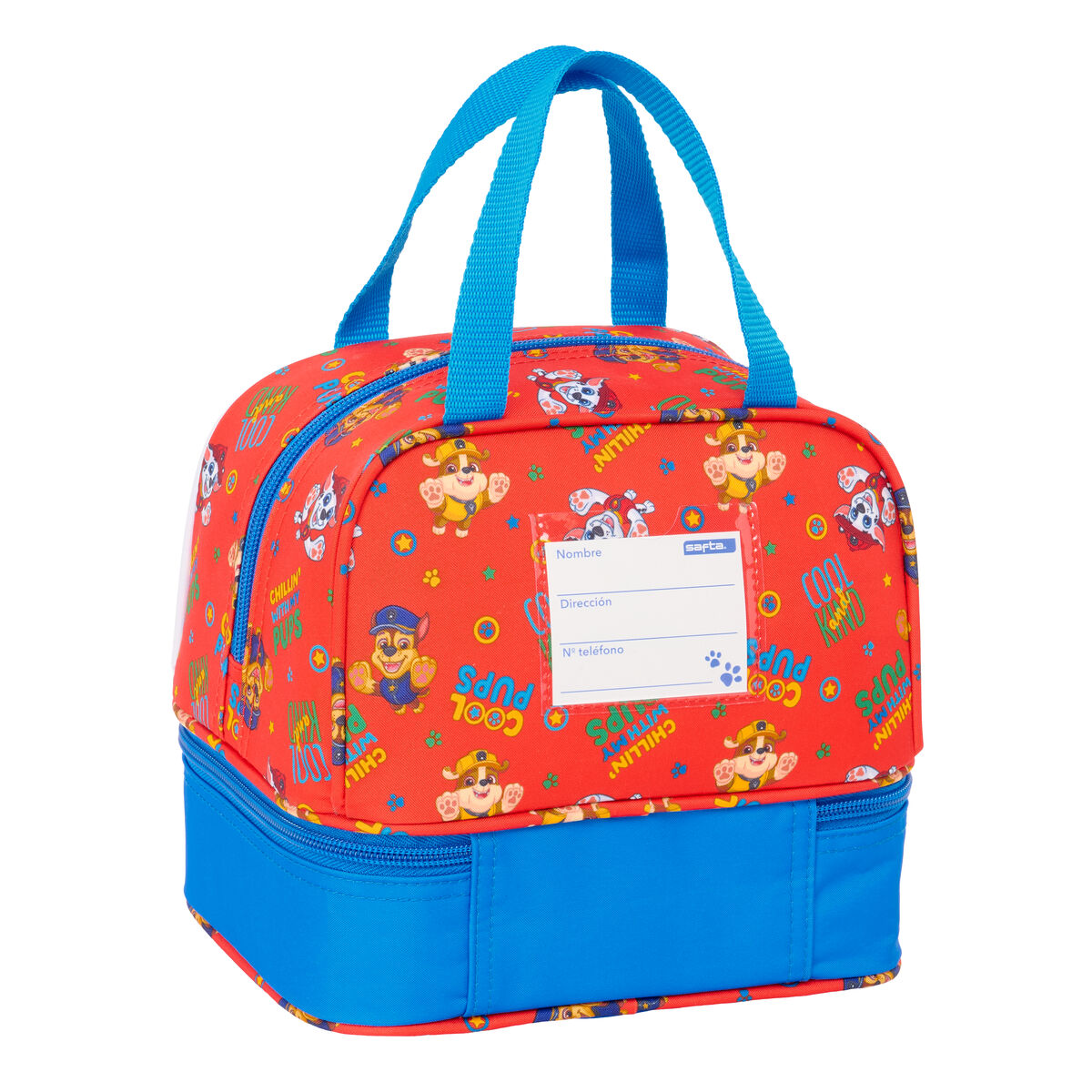Portameriendas Térmico The Paw Patrol Cool Azul Rojo 20 x 20 x 15 cm