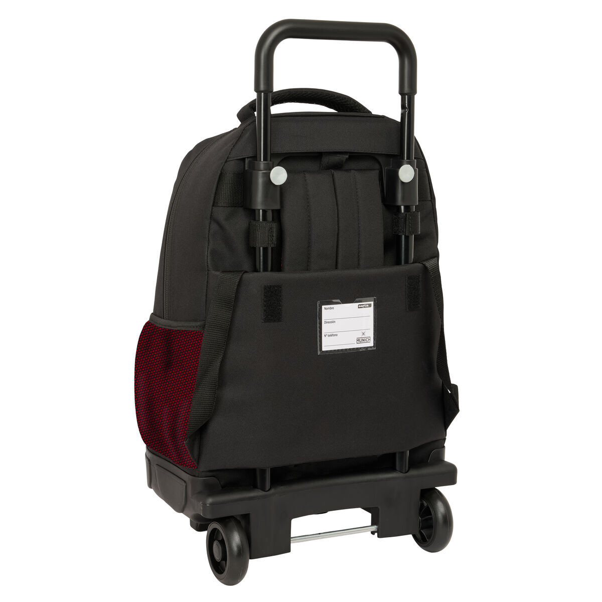 Mochila Escolar con Ruedas Munich Vulcan Negro 33 x 45 x 22 cm