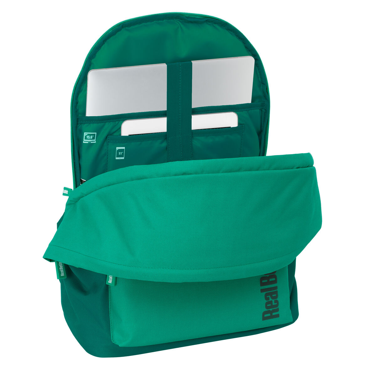Mochila para Portátil y Tablet con Salida USB Real Betis Balompié Verde
