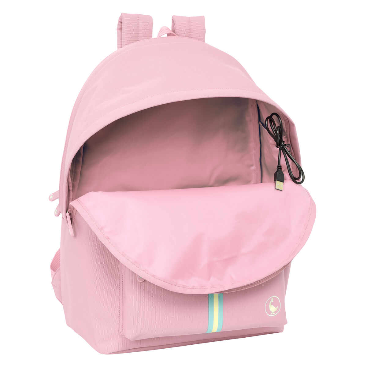 Mochila para Portátil y Tablet con Salida USB El Ganso Basics Rosa