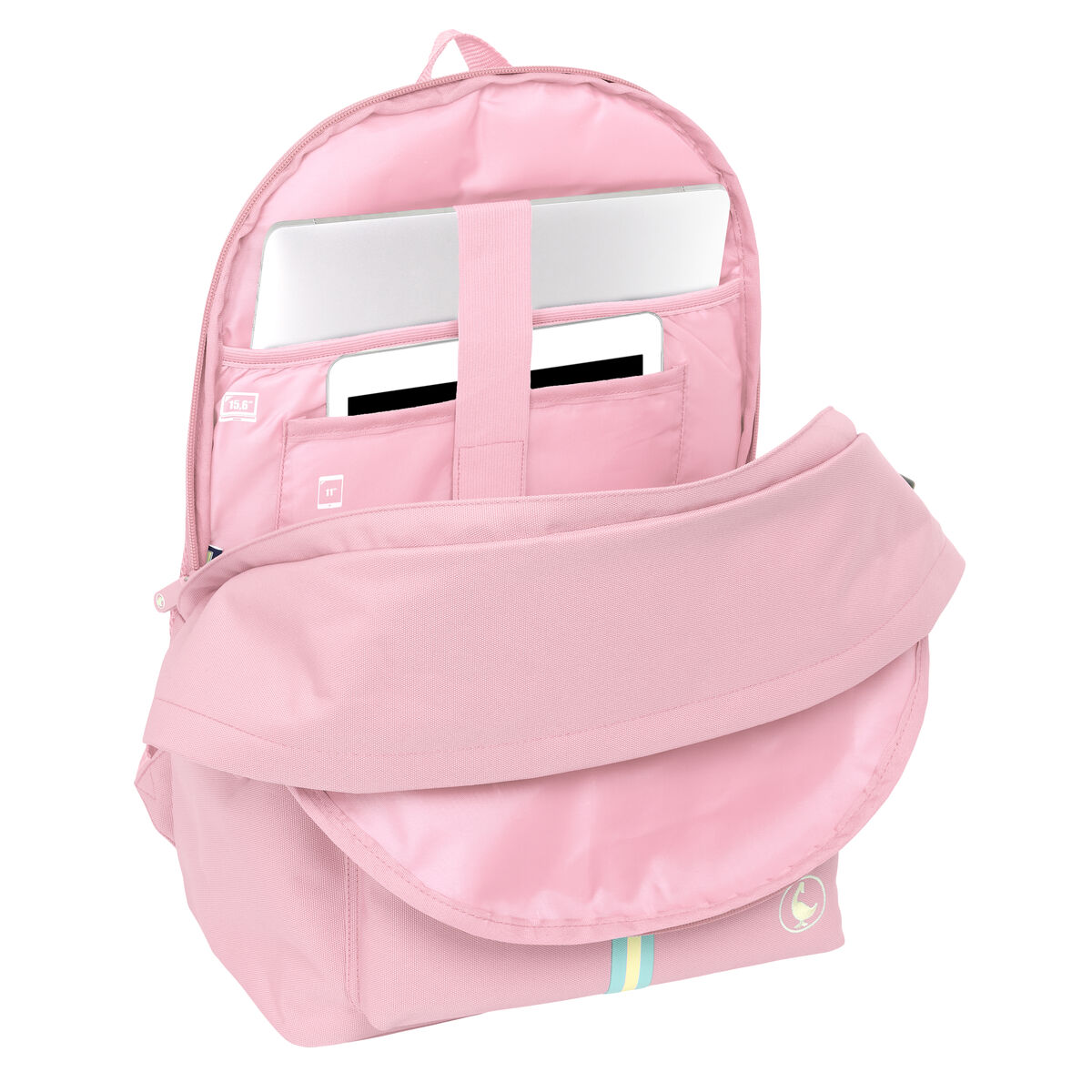 Mochila para Portátil y Tablet con Salida USB El Ganso Basics Rosa