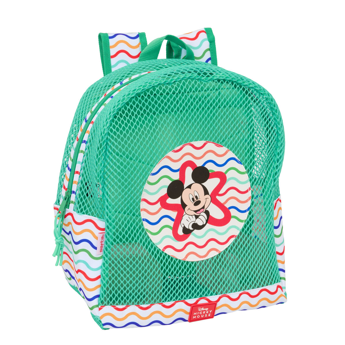 Mochila para la playa Mickey Mouse Clubhouse Multicolor Menta 30,5 x 24 x 18 cm Infantil